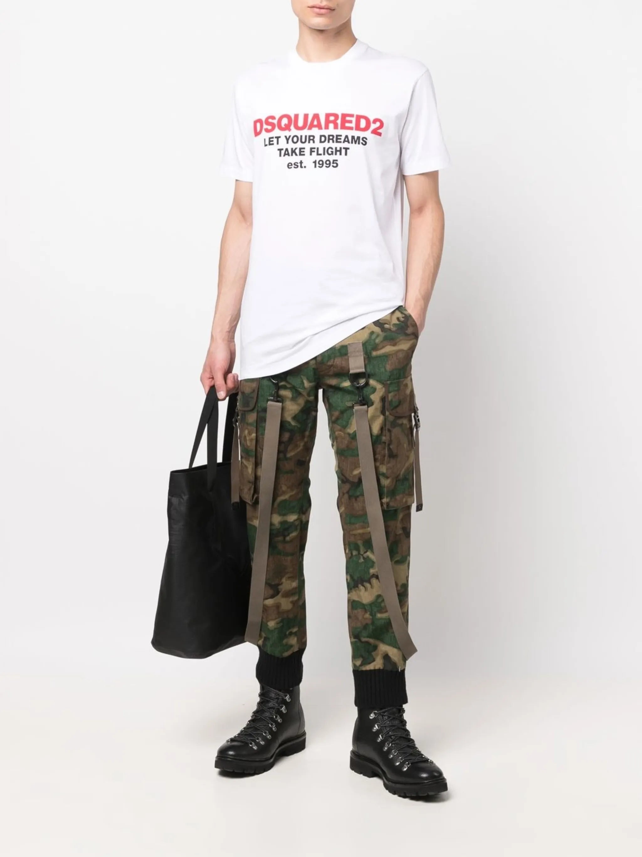 slogan logo-print T-shirt