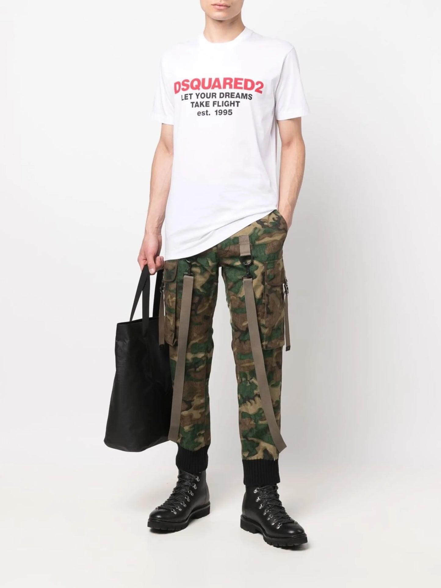 slogan logo-print T-shirt