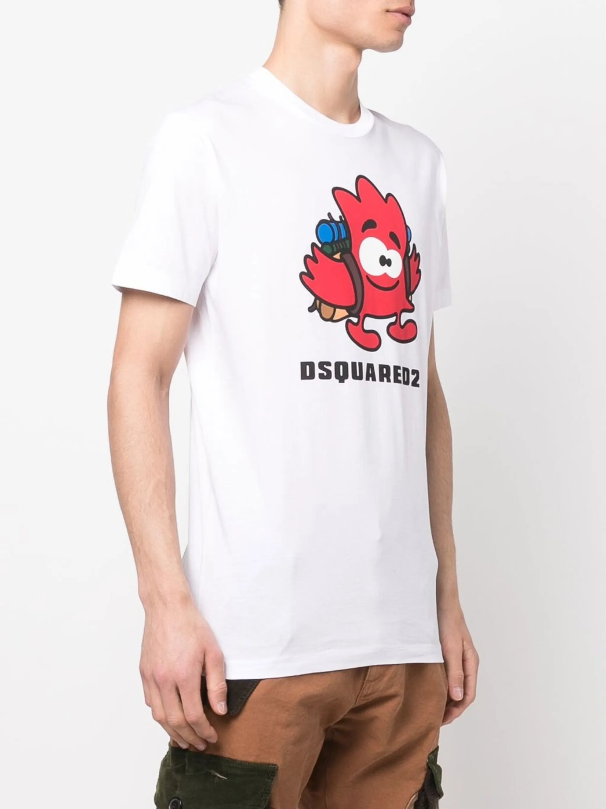 cartoon logo-print T-shirt