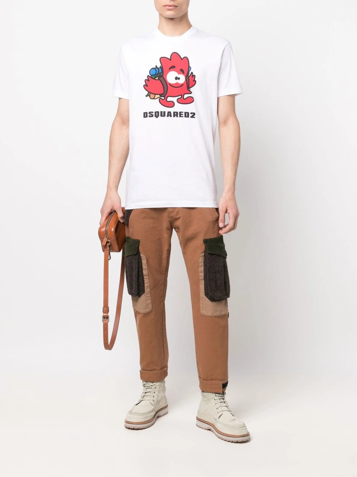cartoon logo-print T-shirt