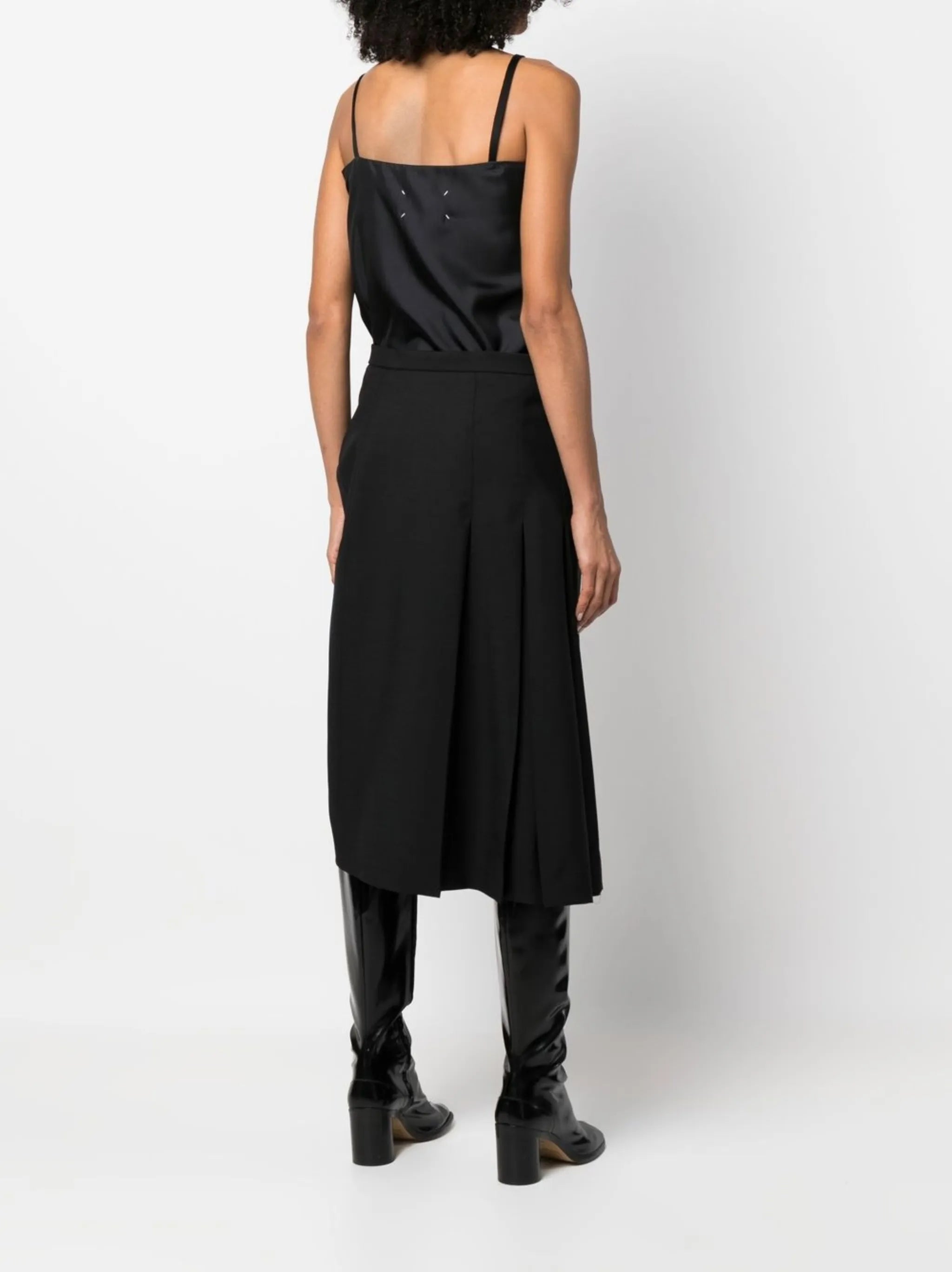 Reworked wool midi dress