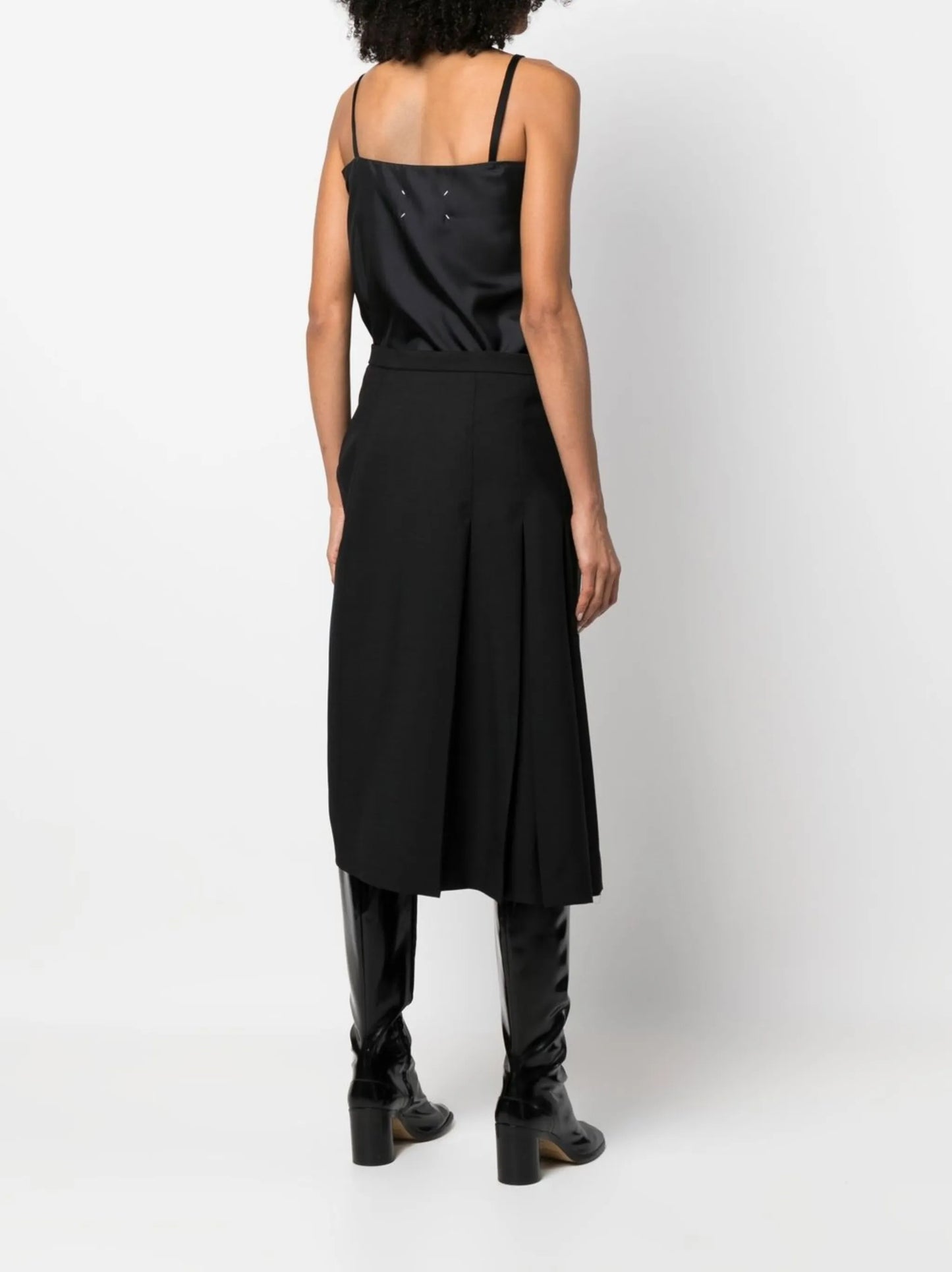 Reworked wool midi dress