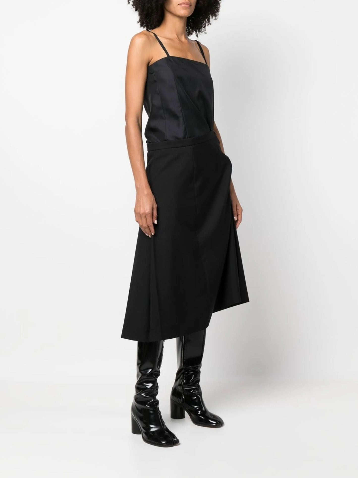 Reworked wool midi dress