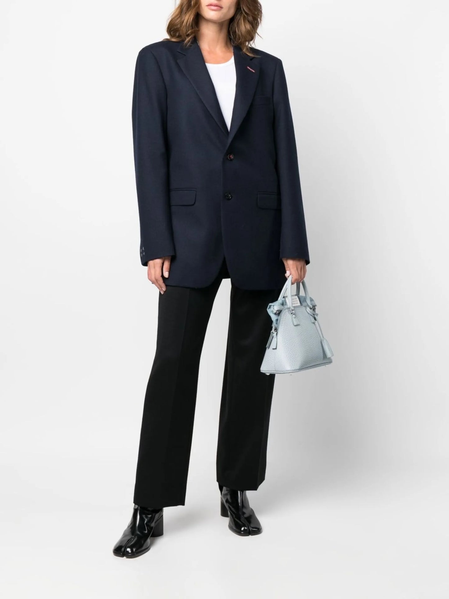 single-breasted twill blazer