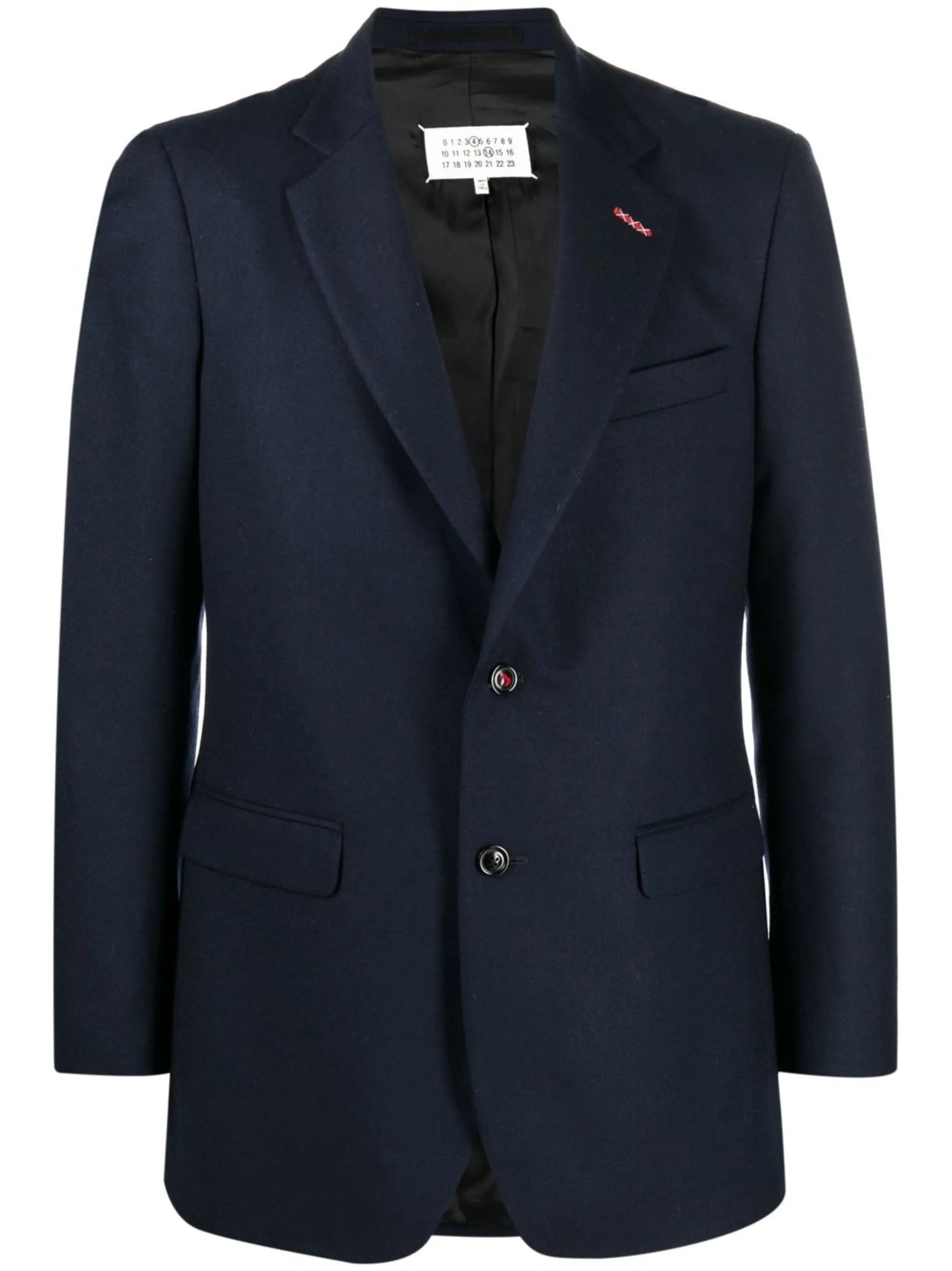 single-breasted twill blazer