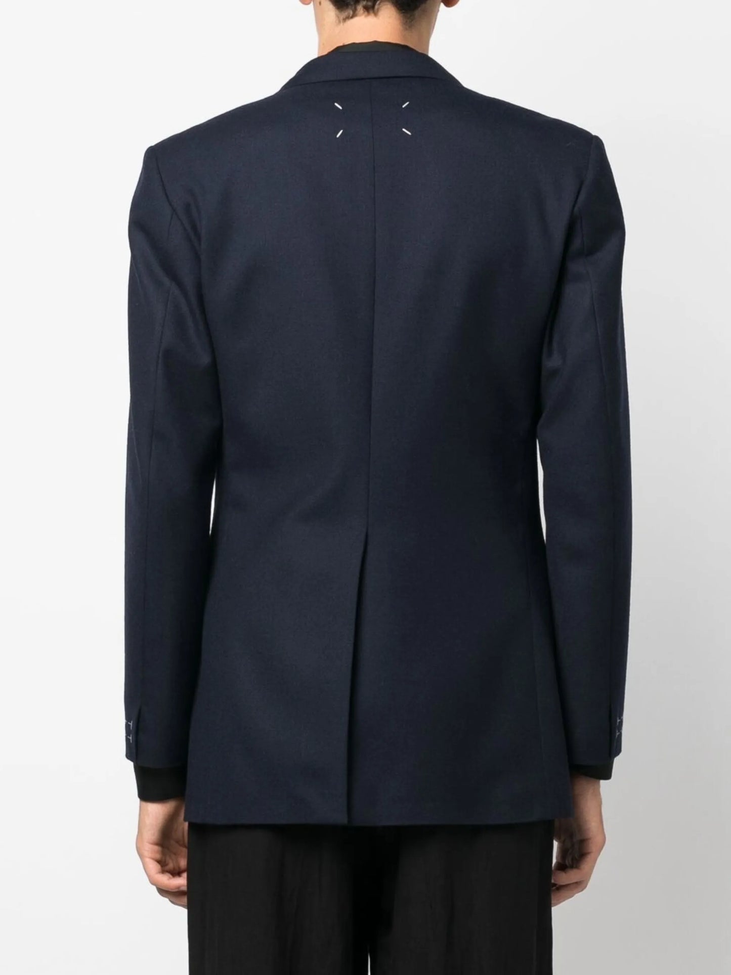 single-breasted twill blazer