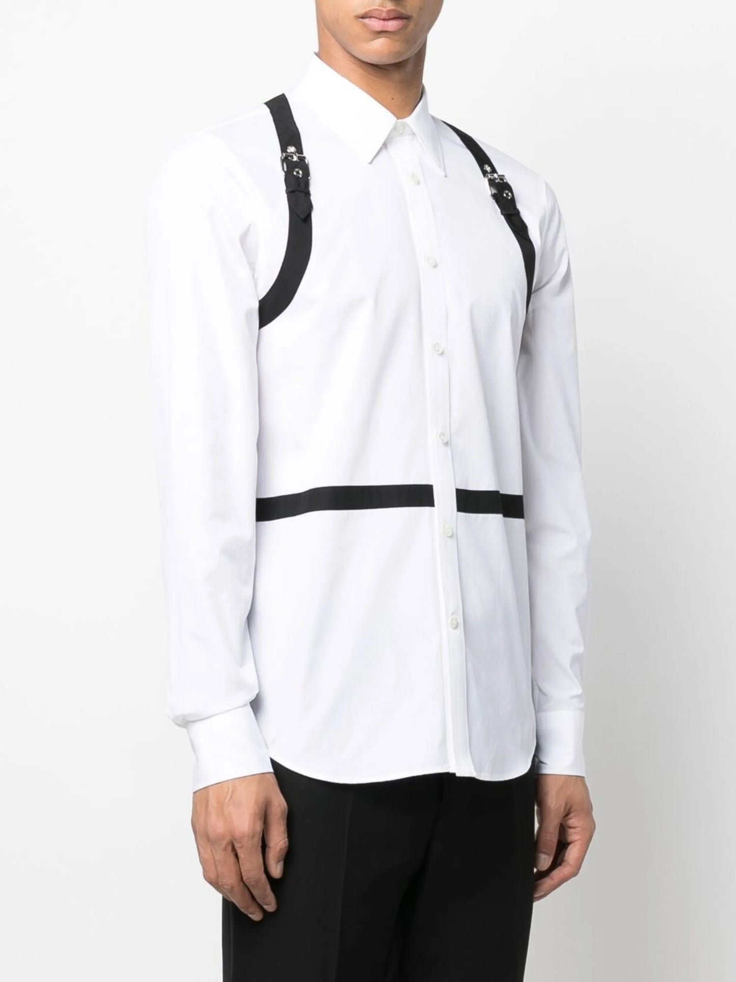 harness-detail long-sleeve shirt