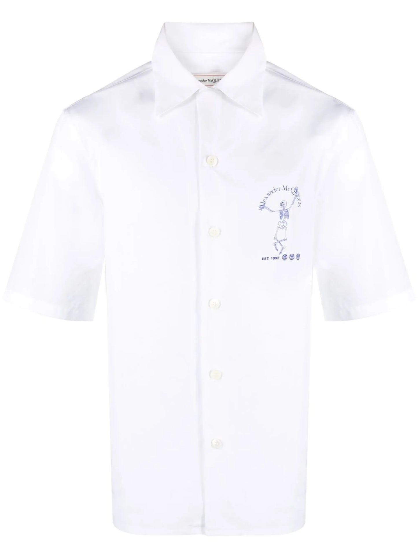 skeleton print cotton shirt