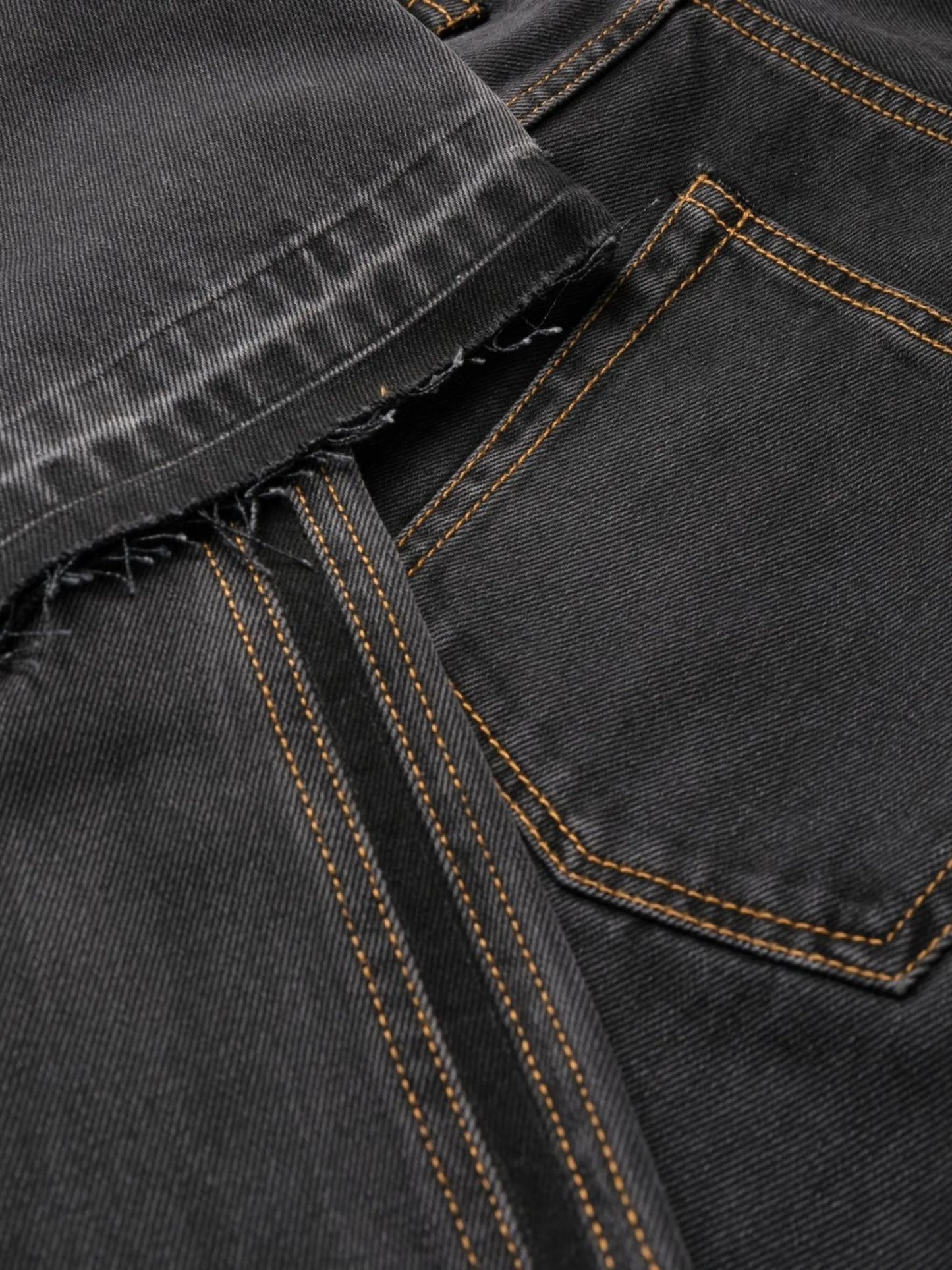 side stripe straight-leg jeans