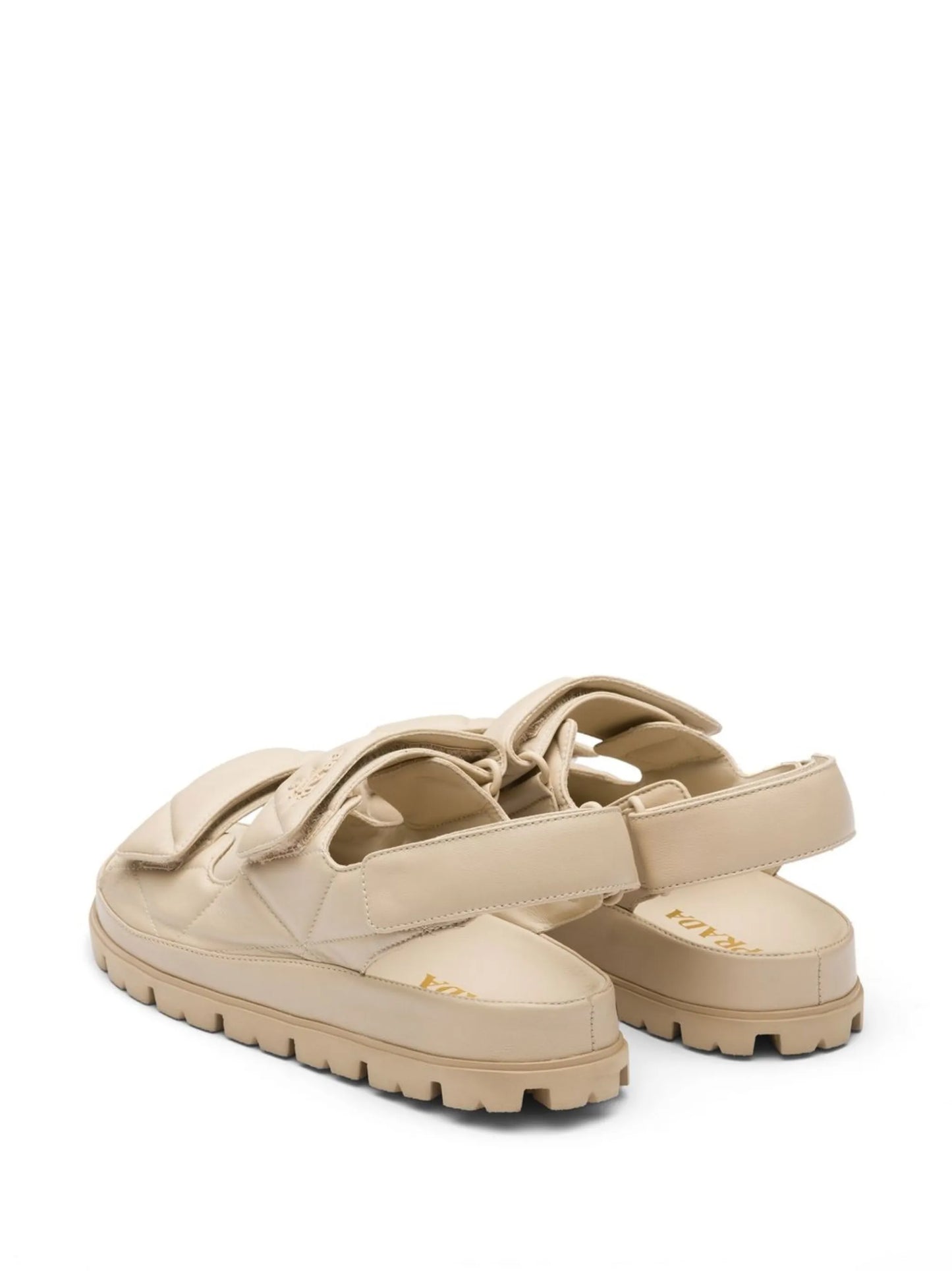 logo-plaque leather sandals