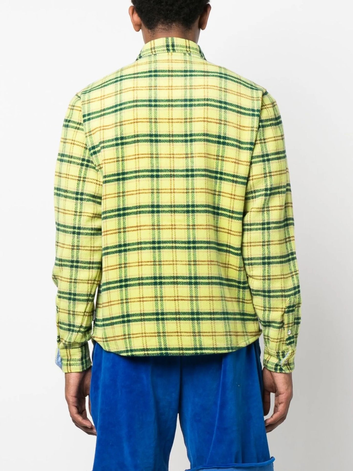 check-print button-down shirt