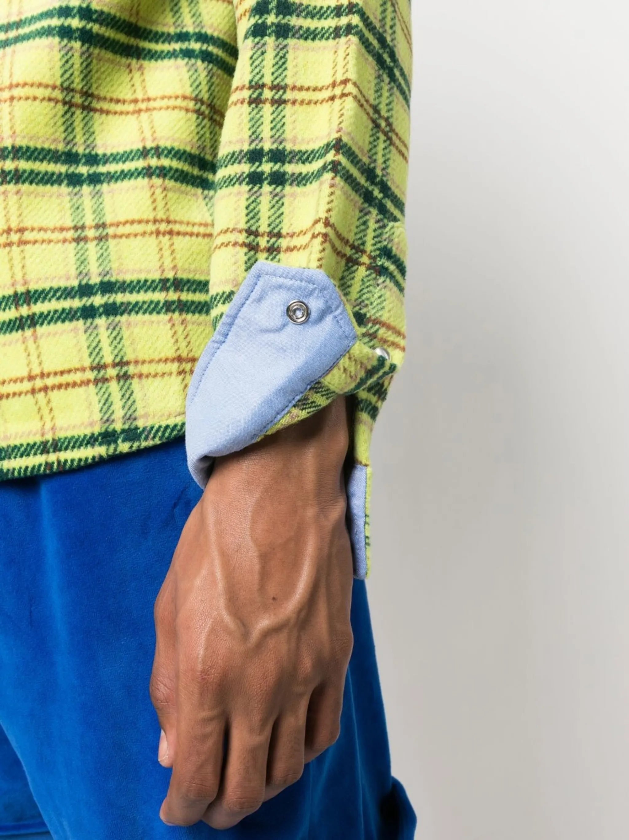 check-print button-down shirt