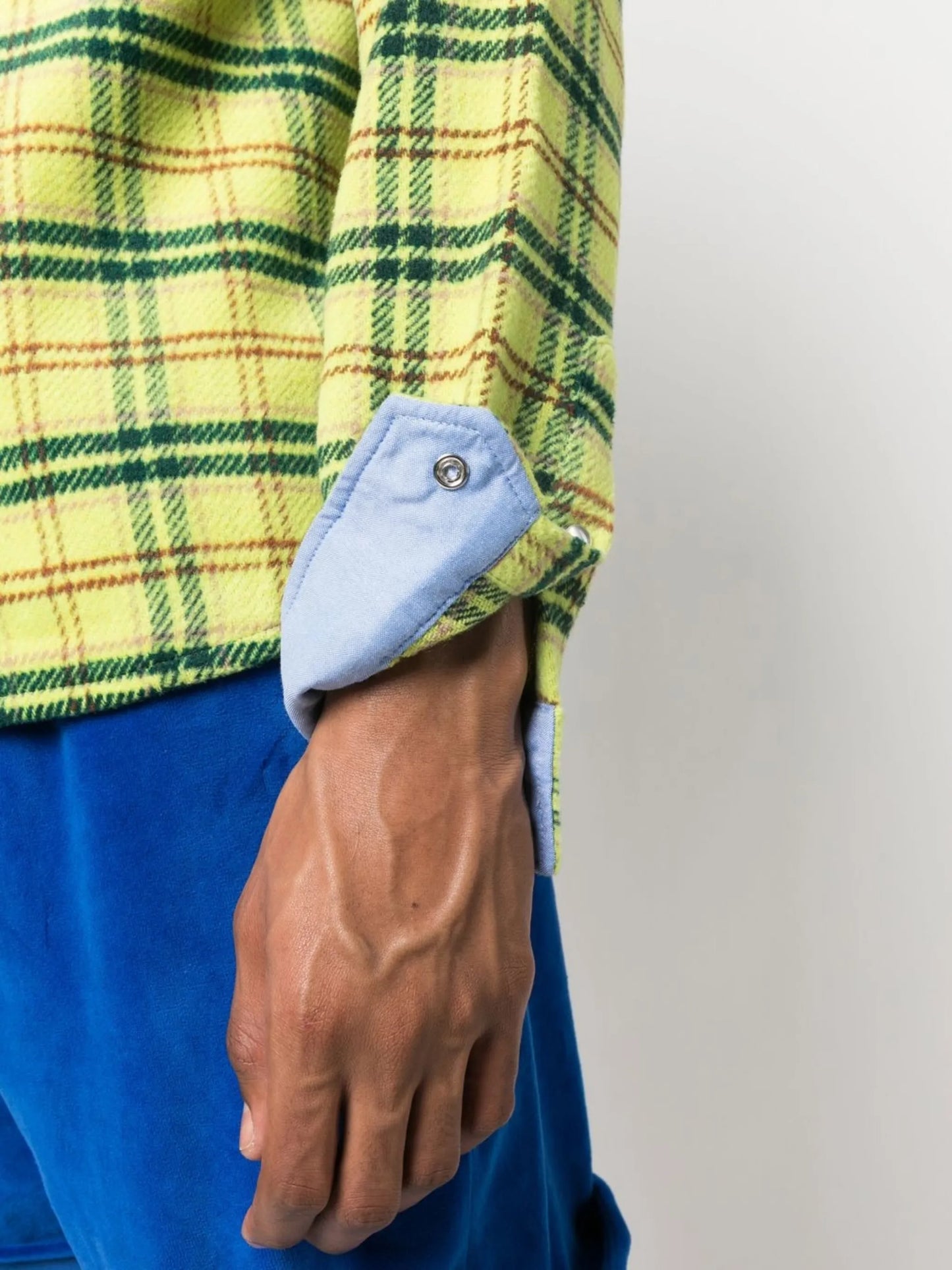 check-print button-down shirt