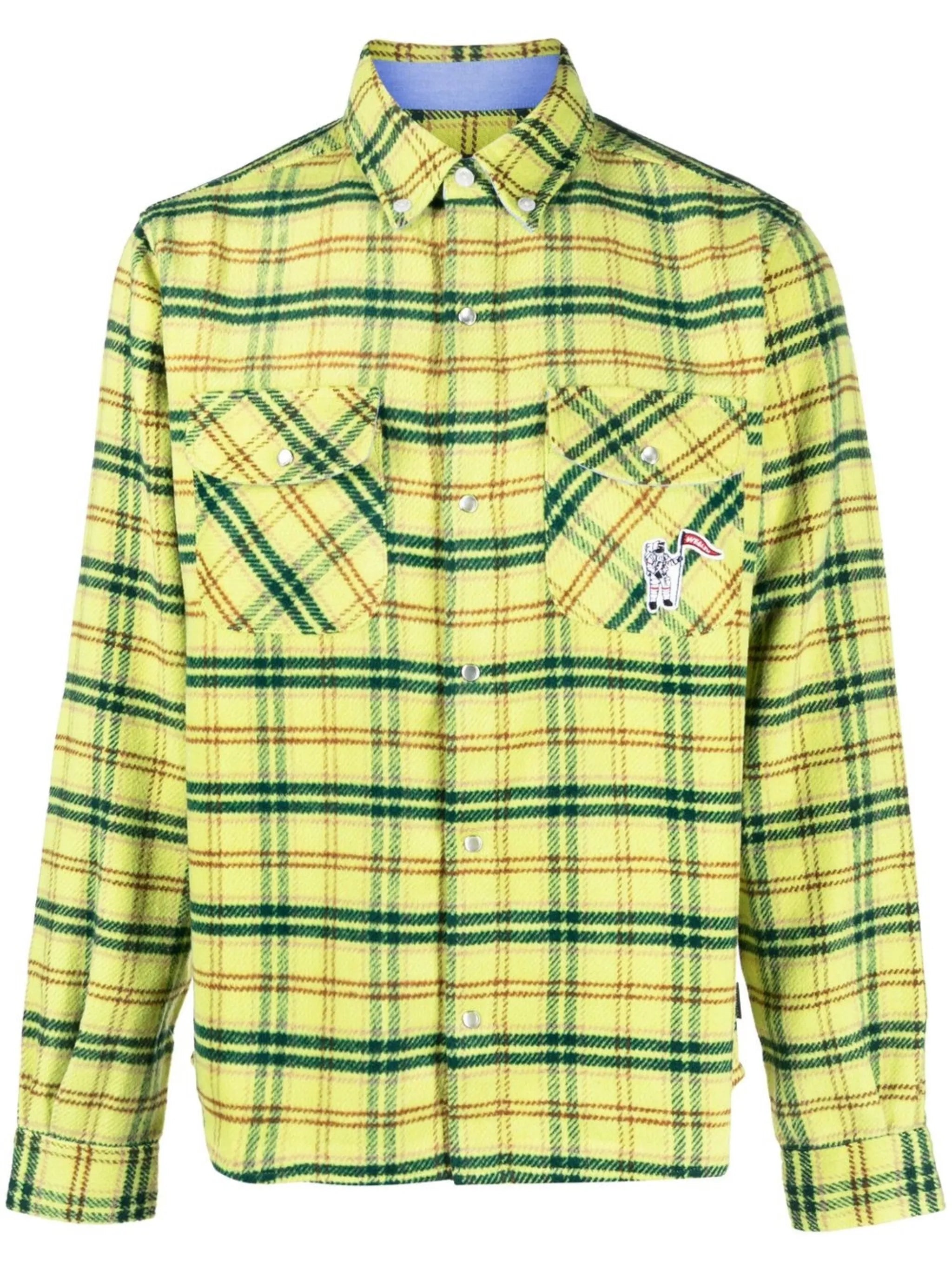 check-print button-down shirt