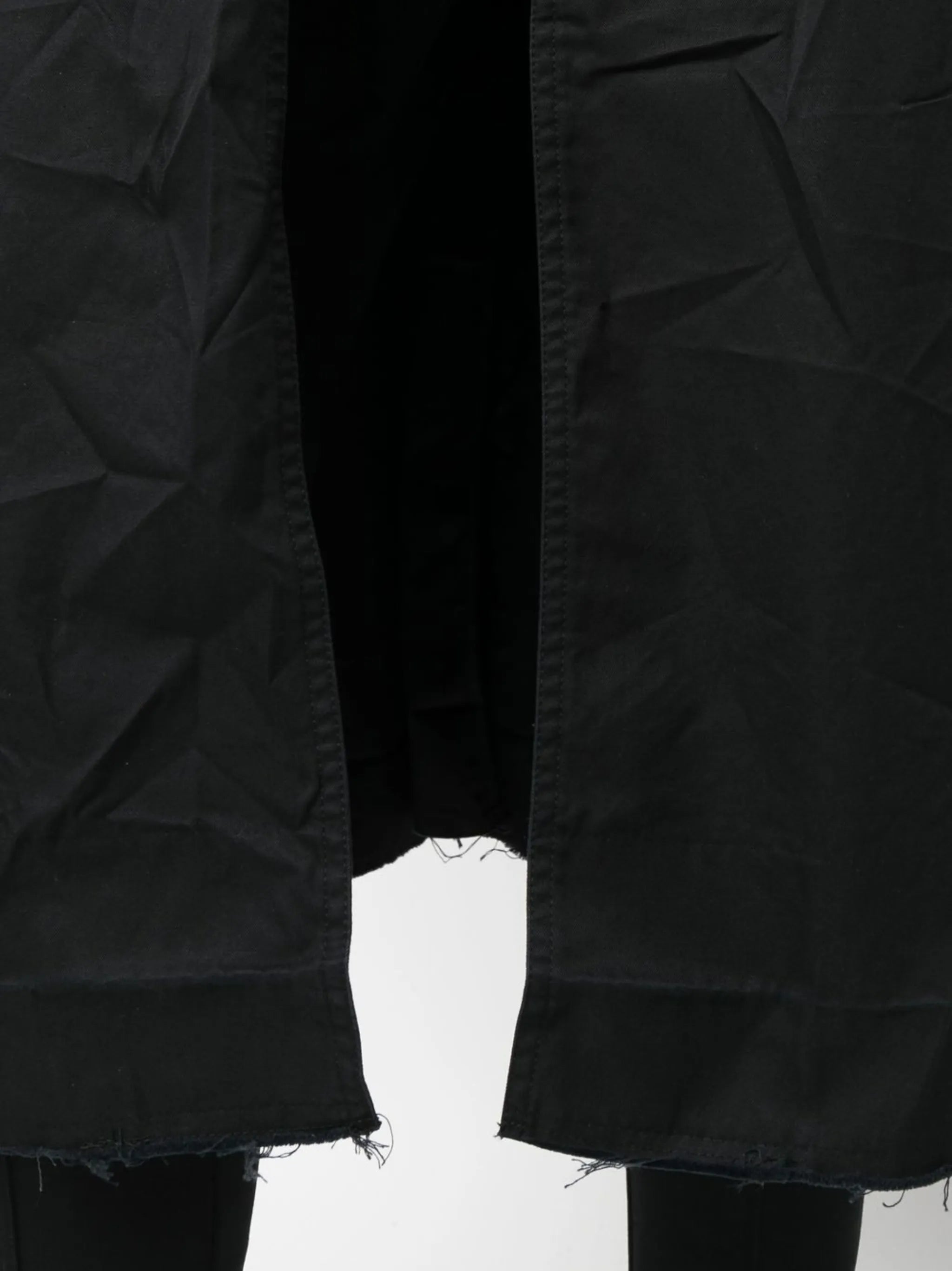 raw-edge trench coat