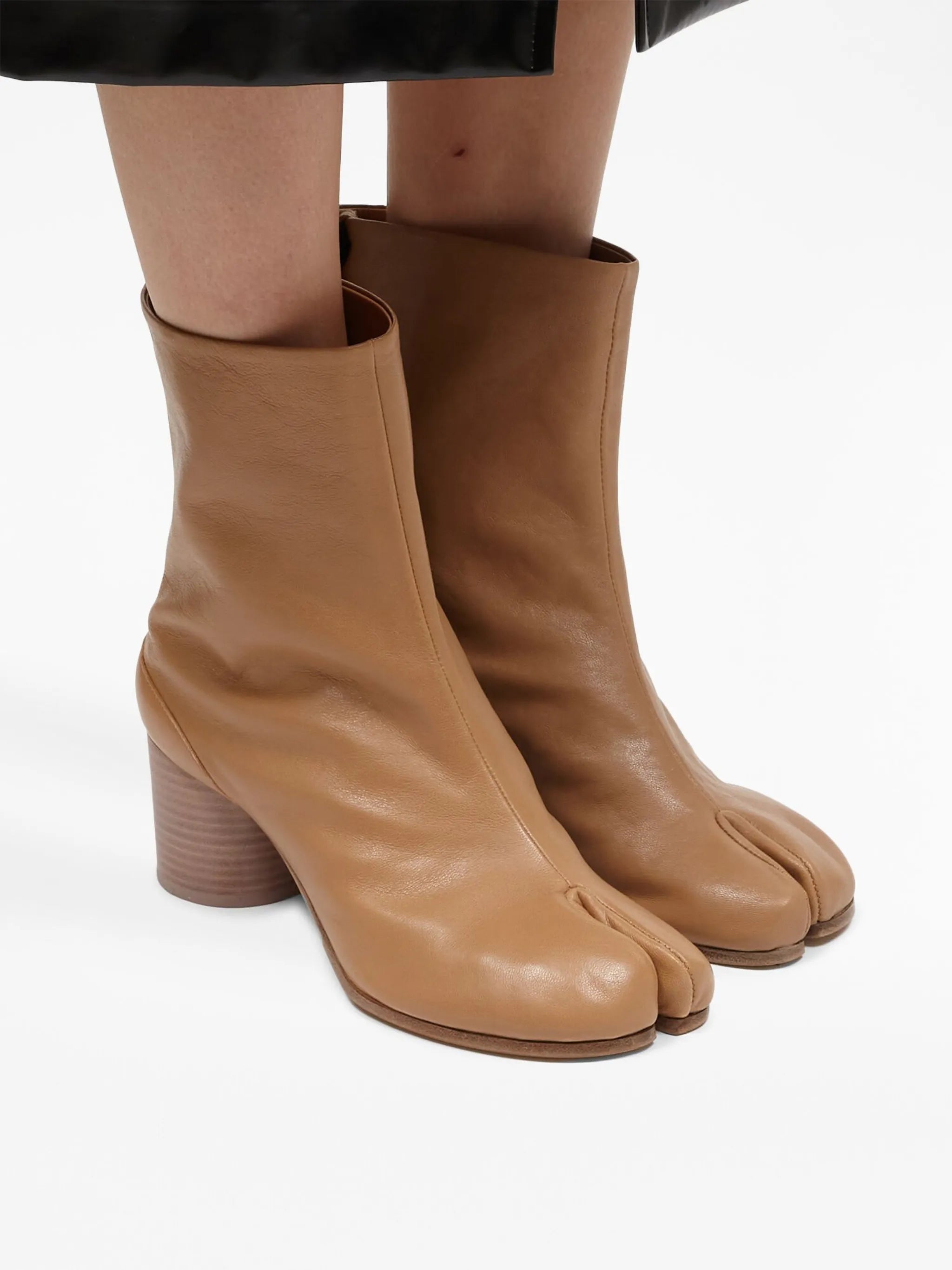 Tabi leather ankle boots