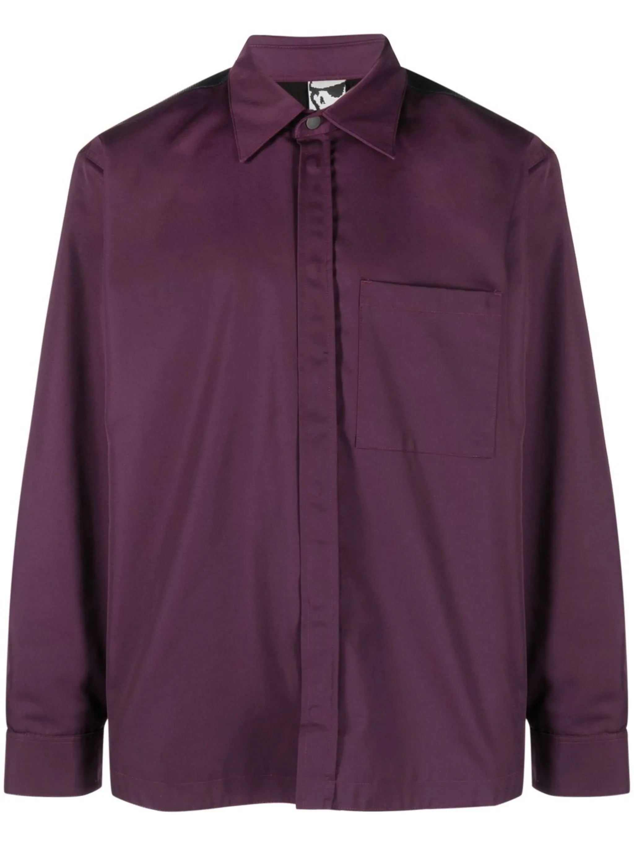 Polartec contrast-panel overshirt