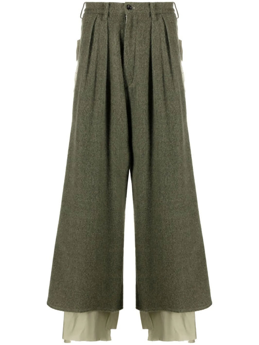 cropped wide-leg trousers