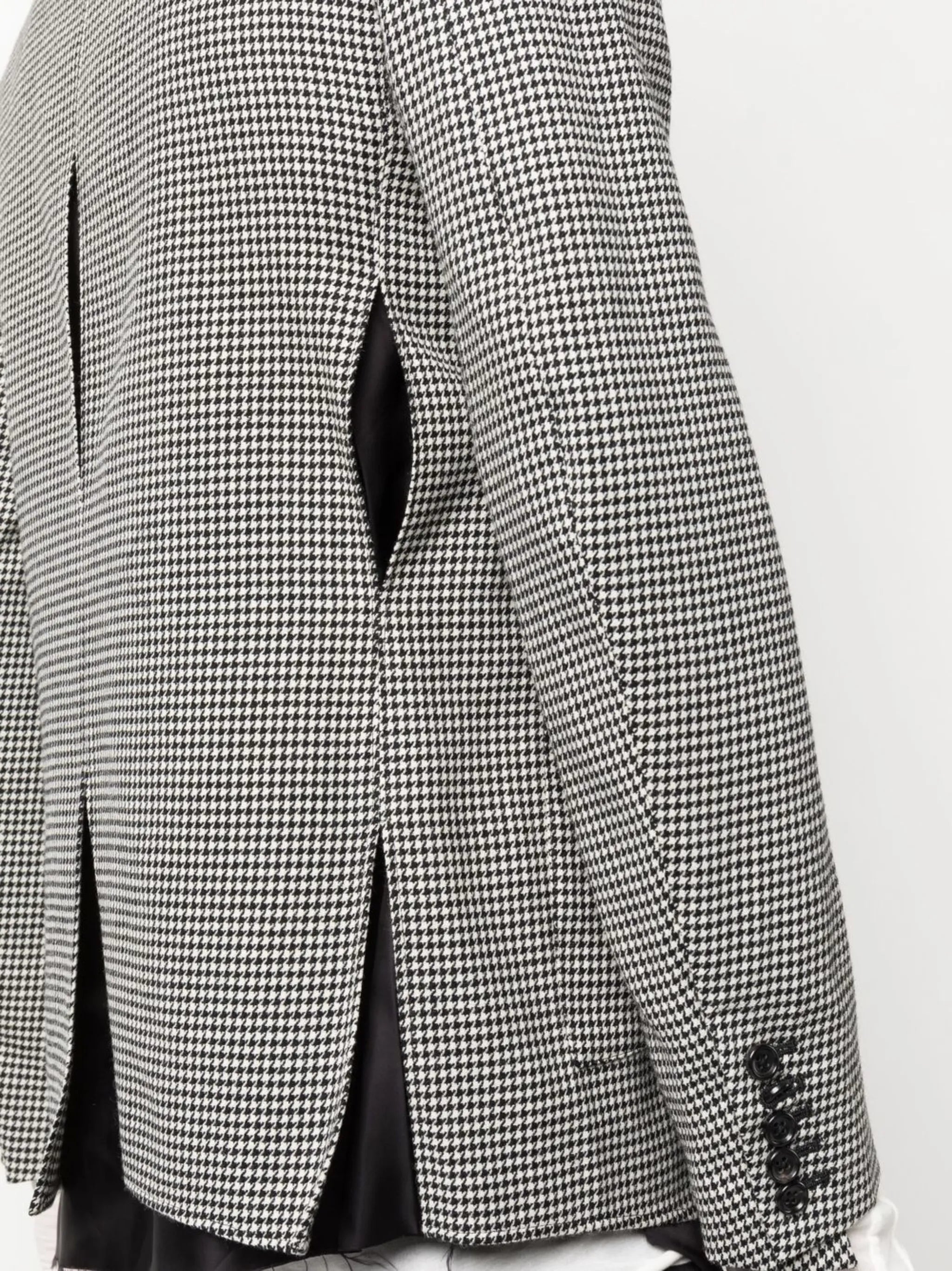 asymmetric-hem long-sleeve blazer