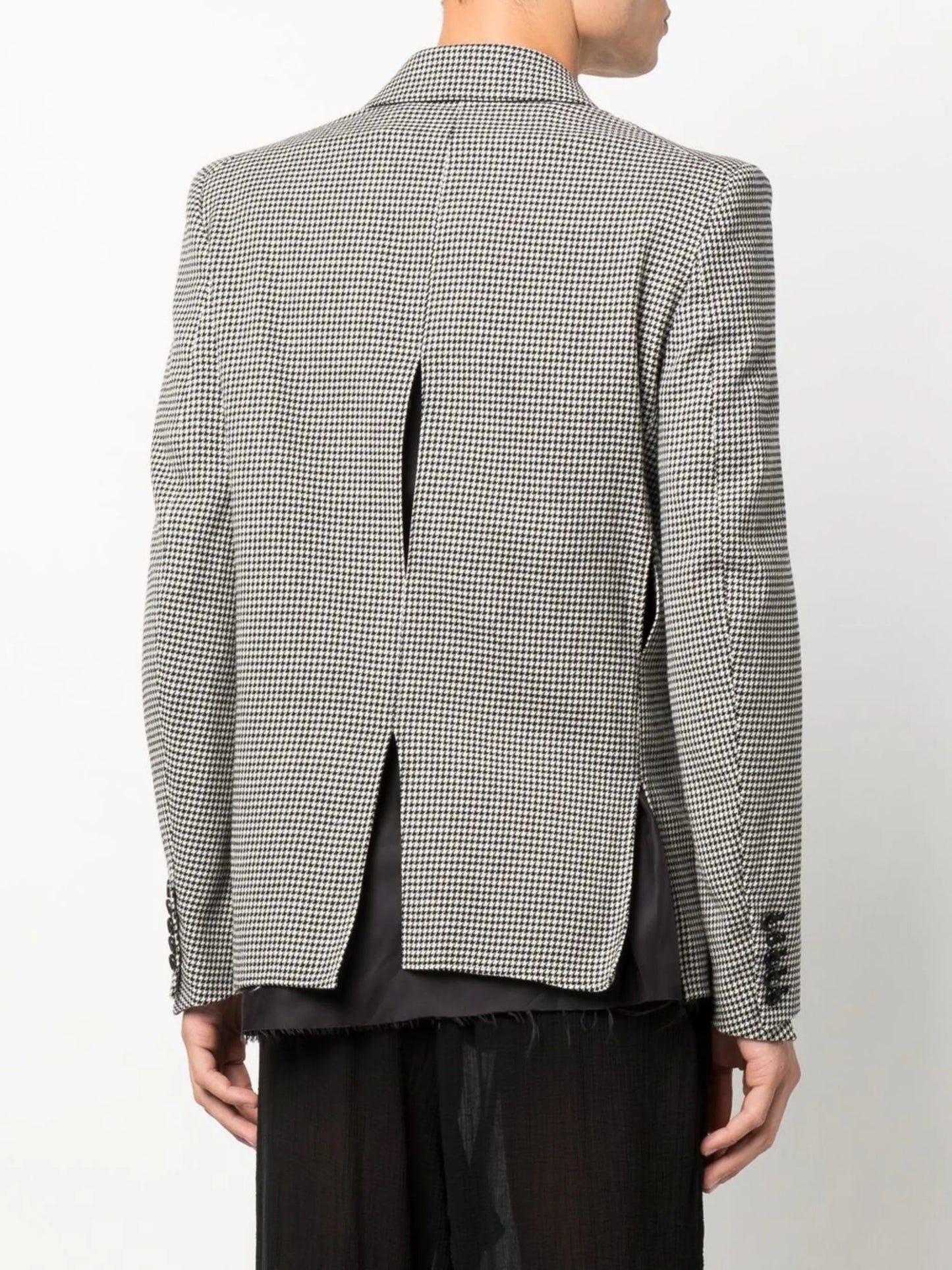 asymmetric-hem long-sleeve blazer