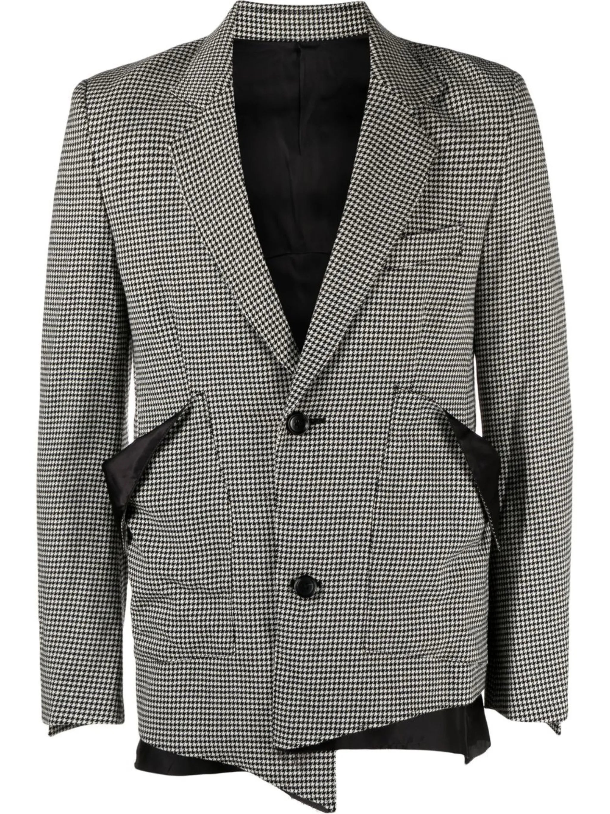 asymmetric-hem long-sleeve blazer