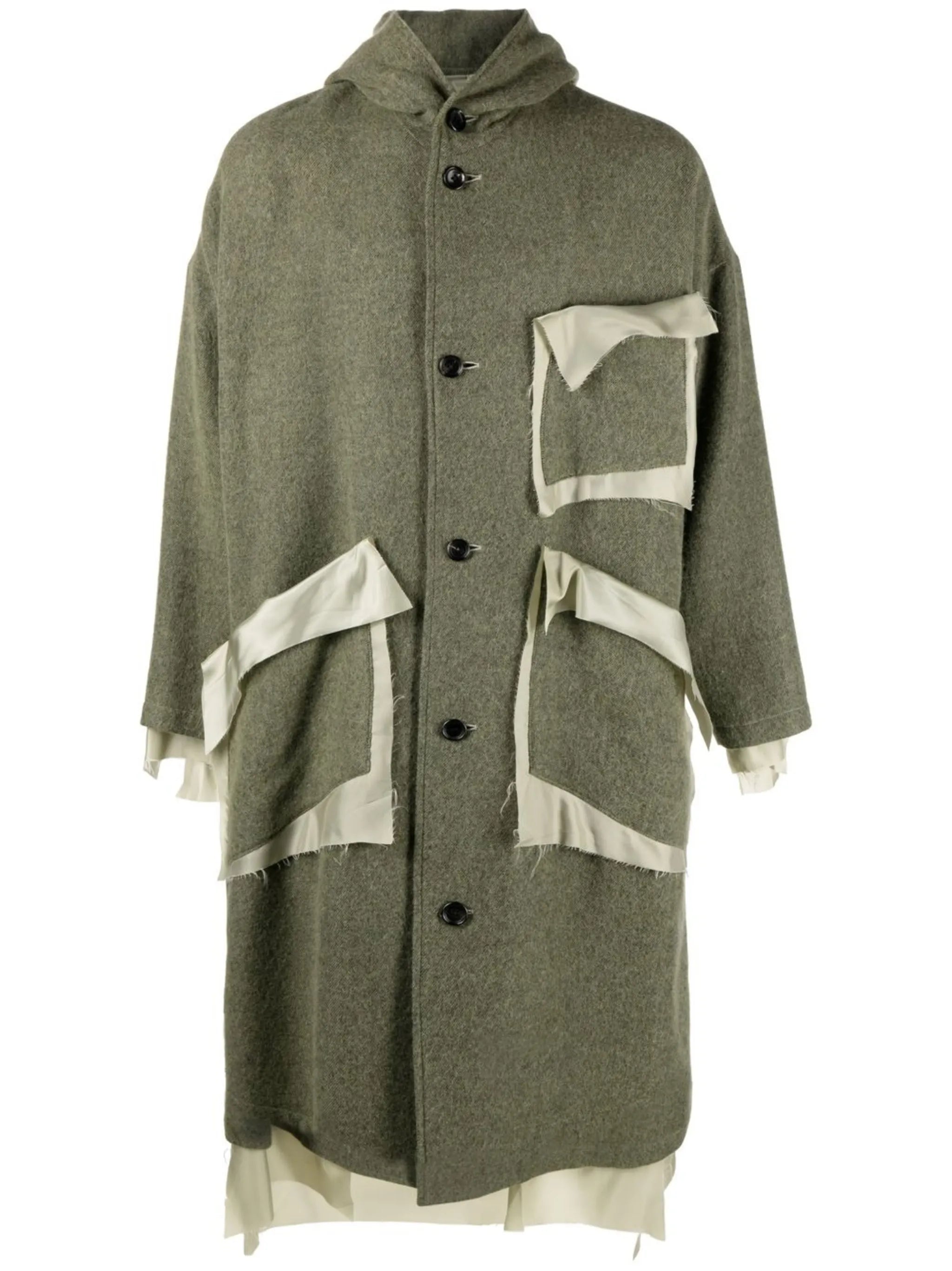 deconstructed single-breasted coat