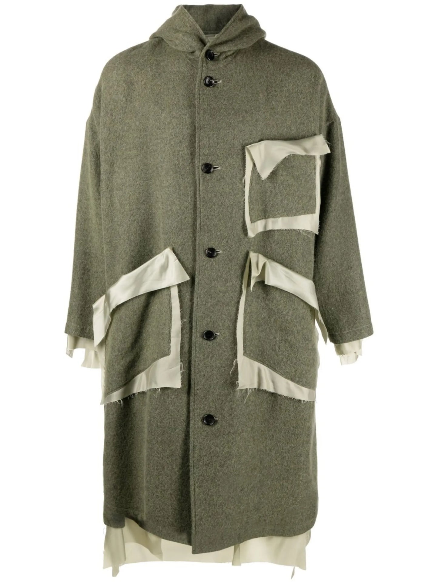 deconstructed single-breasted coat