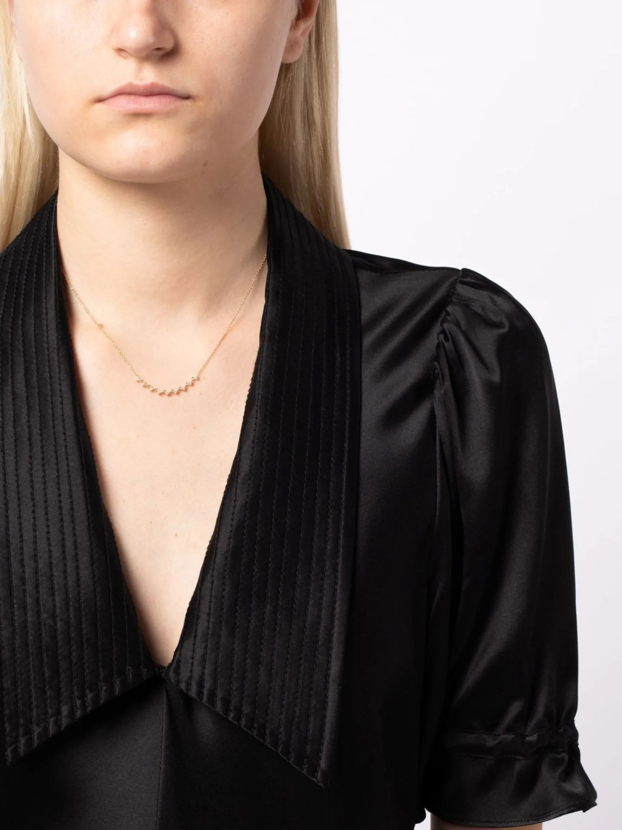 14kt Yellow Gold diamond necklace