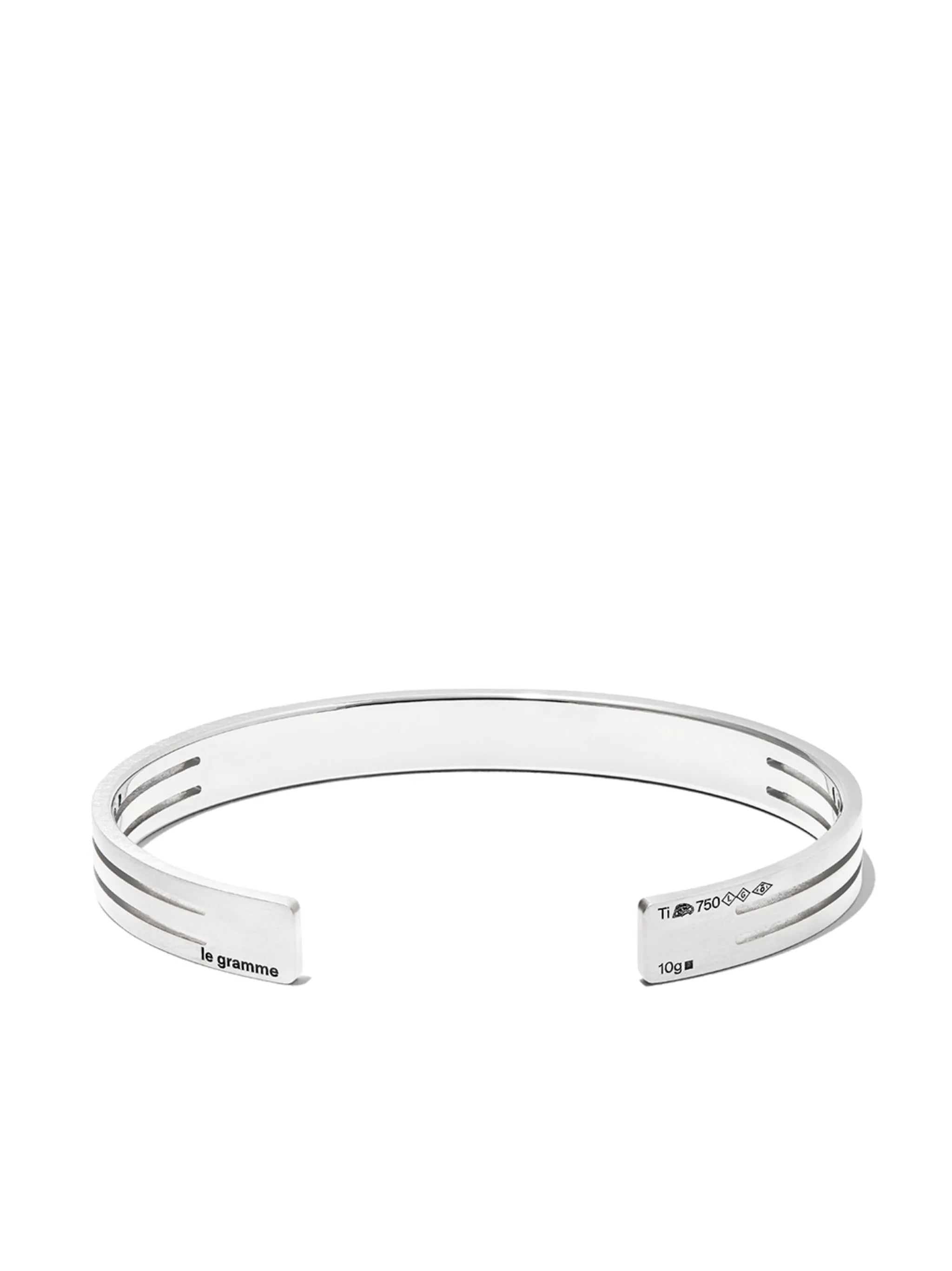 18kt yellow gold and brushed titanium Ribbon bracelet