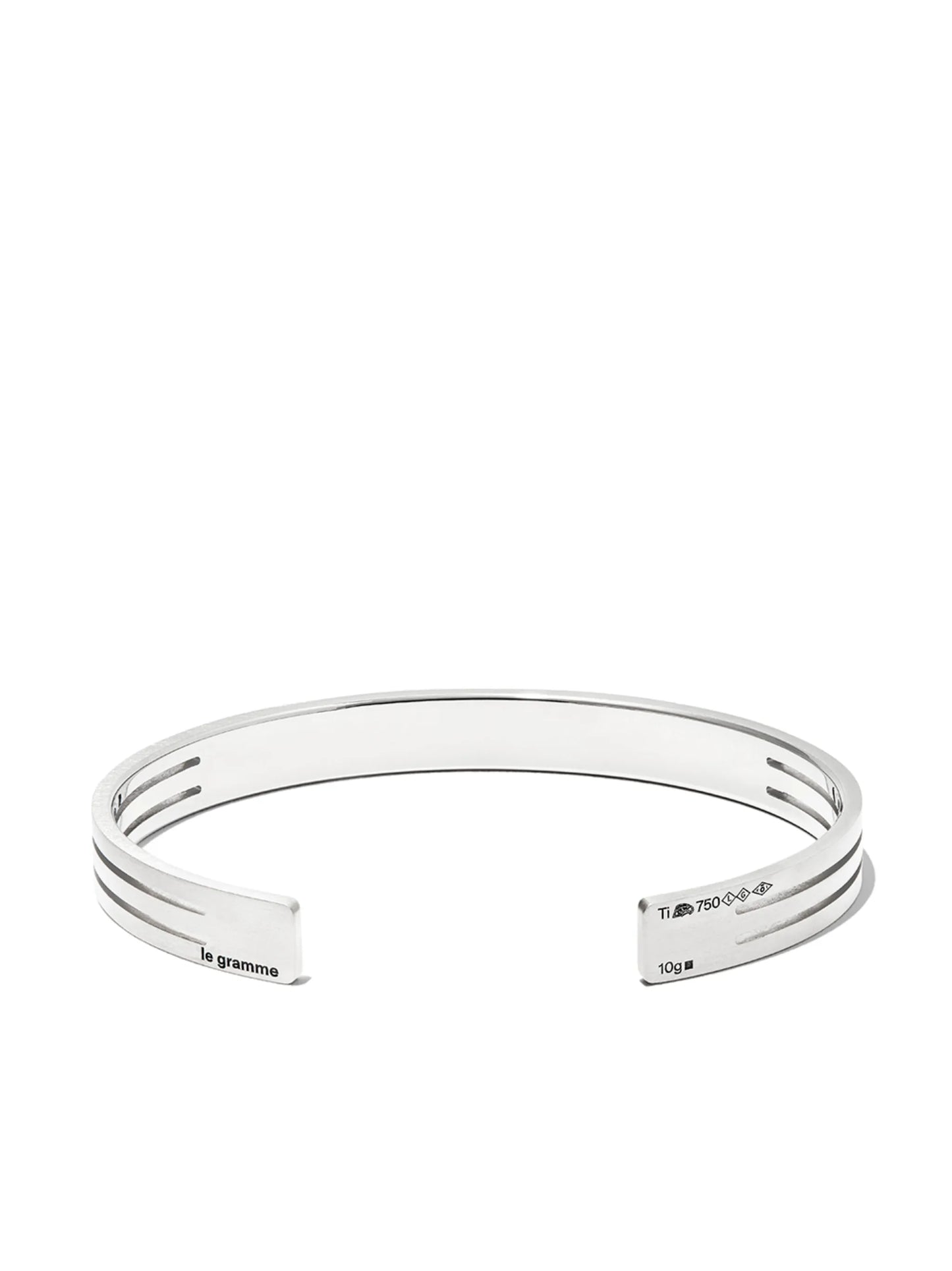 18kt yellow gold and brushed titanium Ribbon bracelet