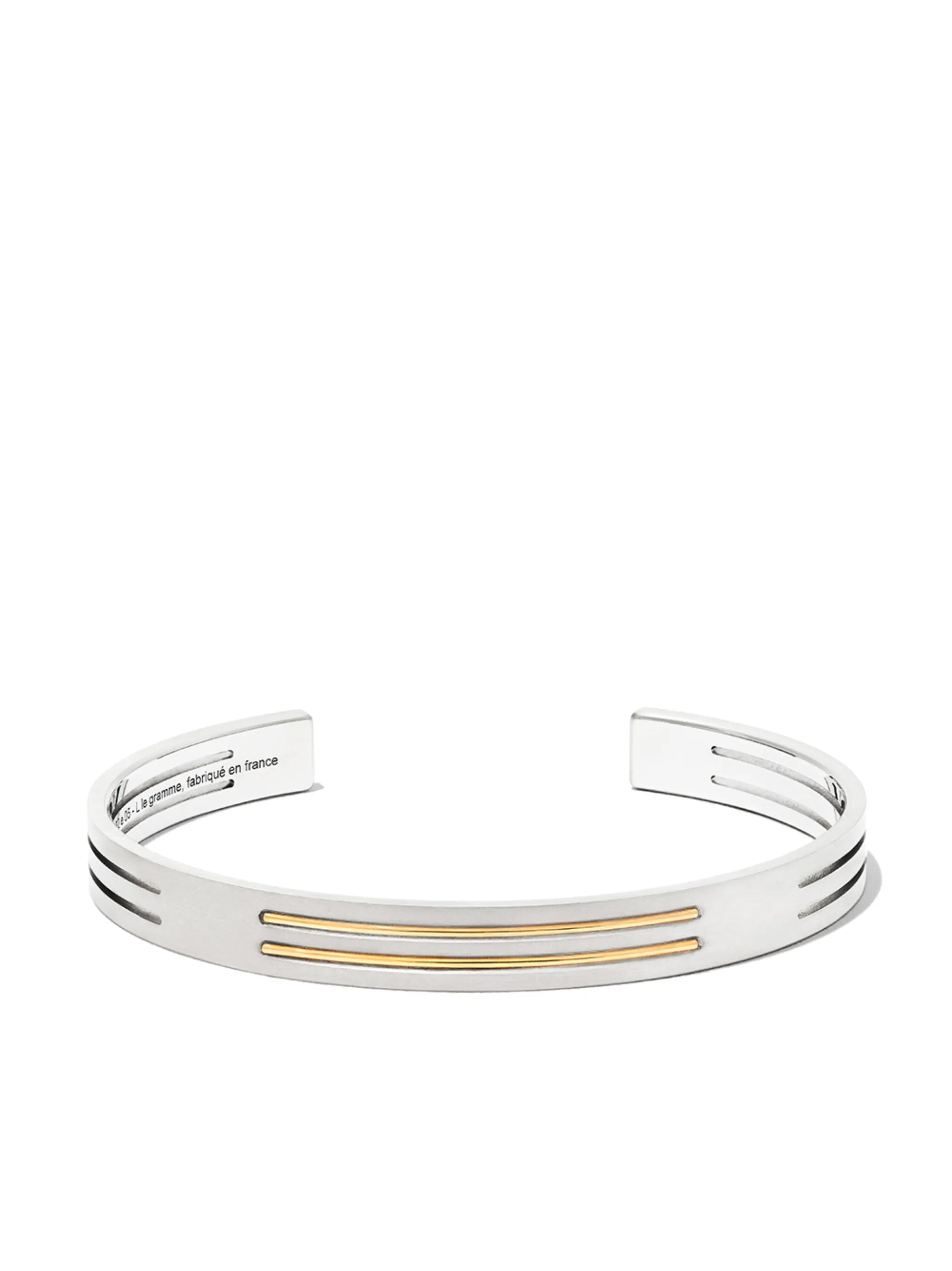 18kt yellow gold and brushed titanium Ribbon bracelet
