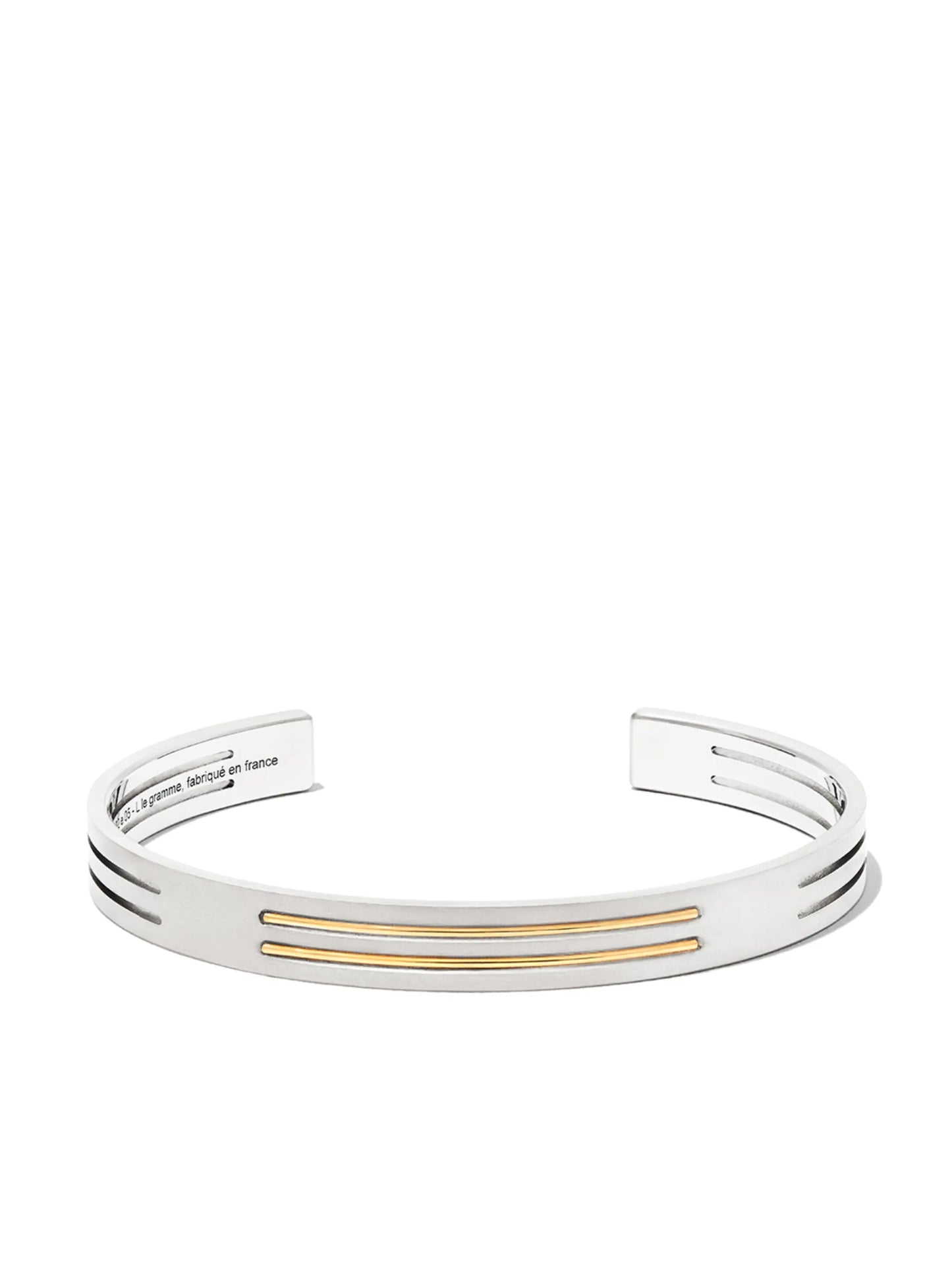 18kt yellow gold and brushed titanium Ribbon bracelet