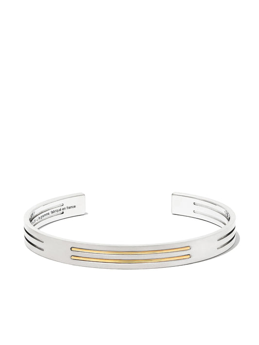 18kt yellow gold and brushed titanium Ribbon bracelet