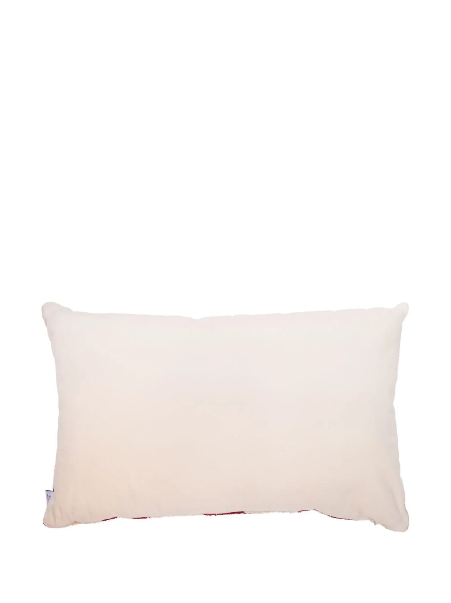 geometric-patterned velvet cushion