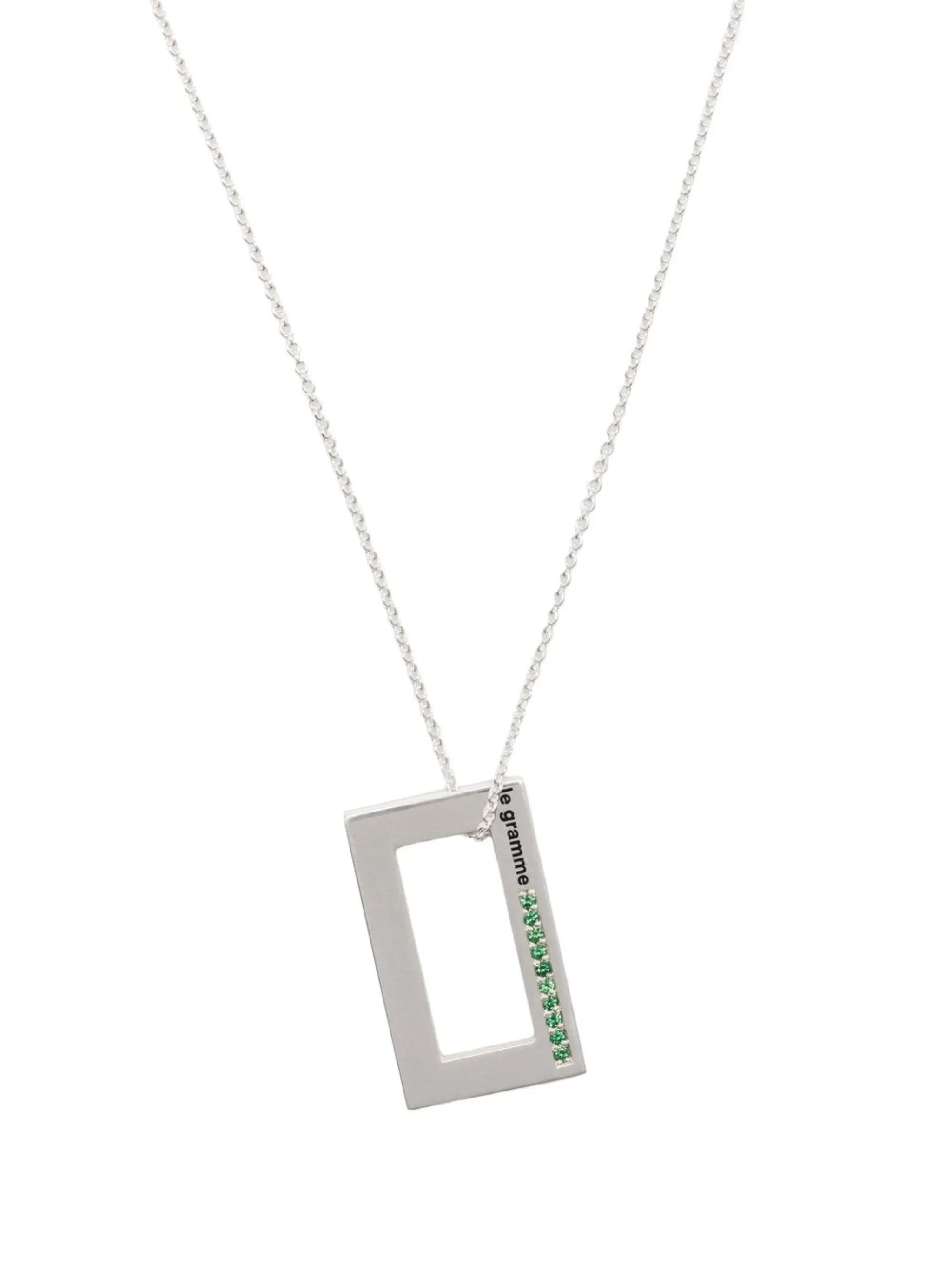 3,4g tsavorite pendant necklace
