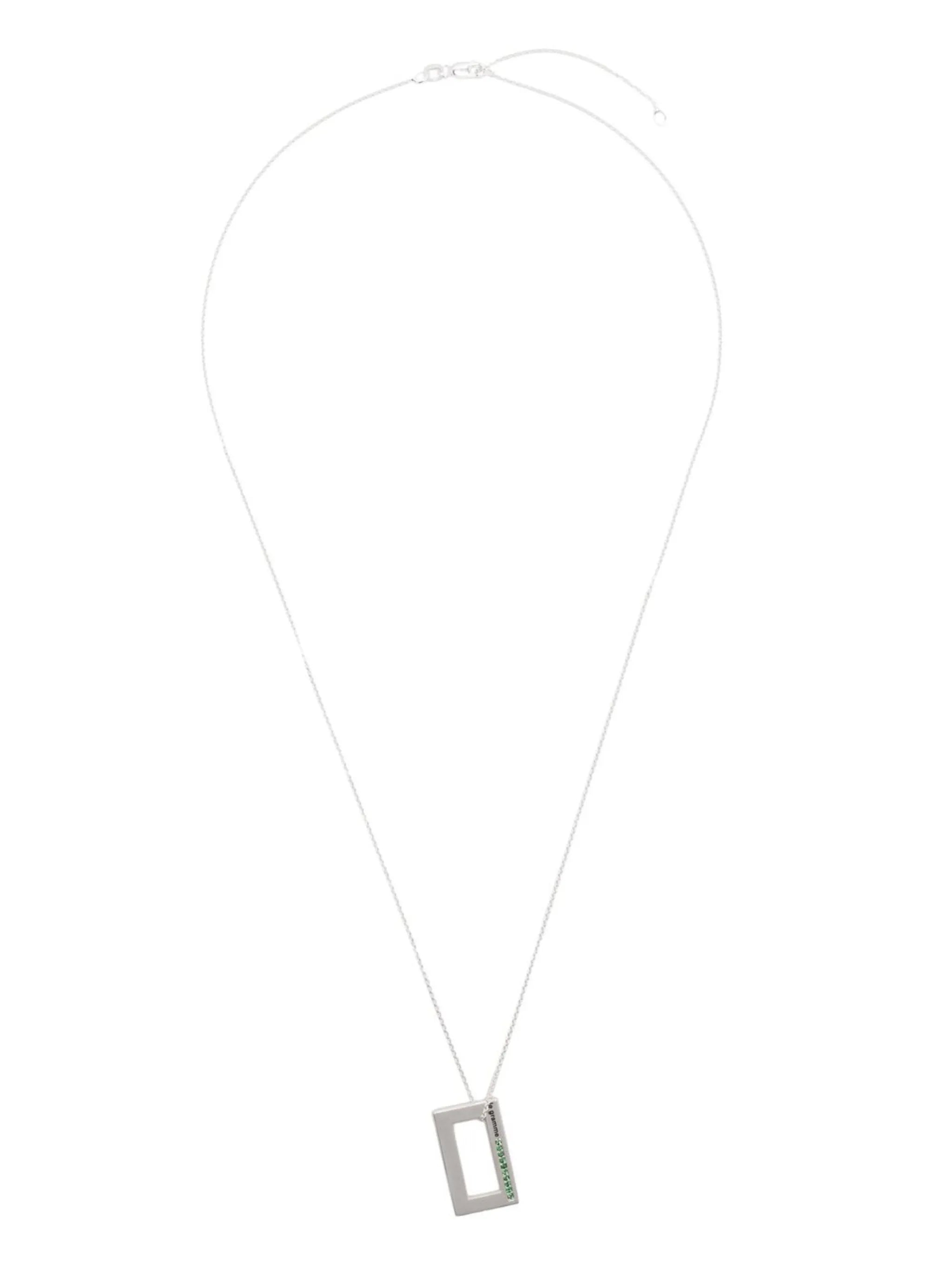 3,4g tsavorite pendant necklace