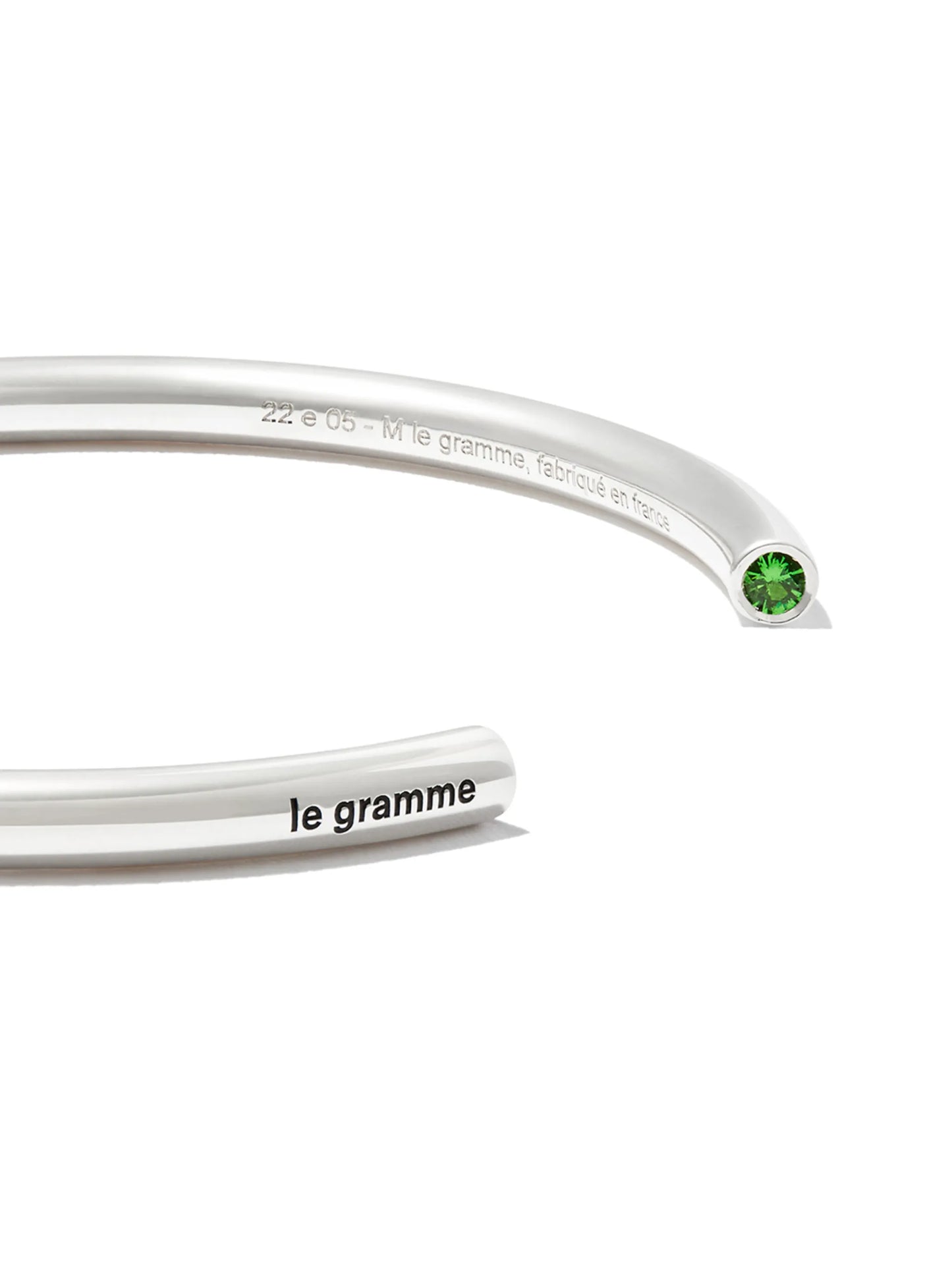sterling silver 15g tsavorite bangle