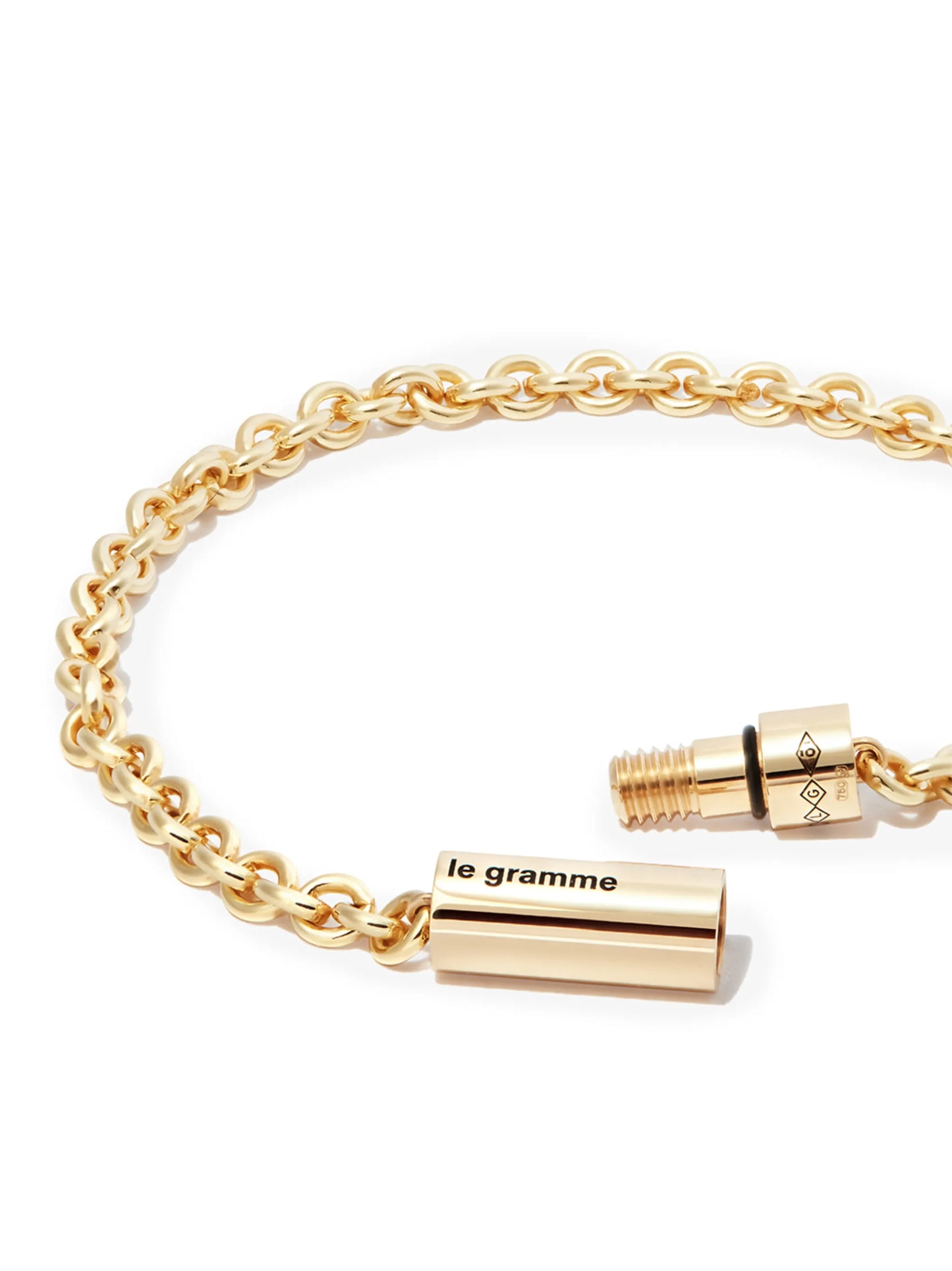 18kt yellow gold 15gr polished link bracelet