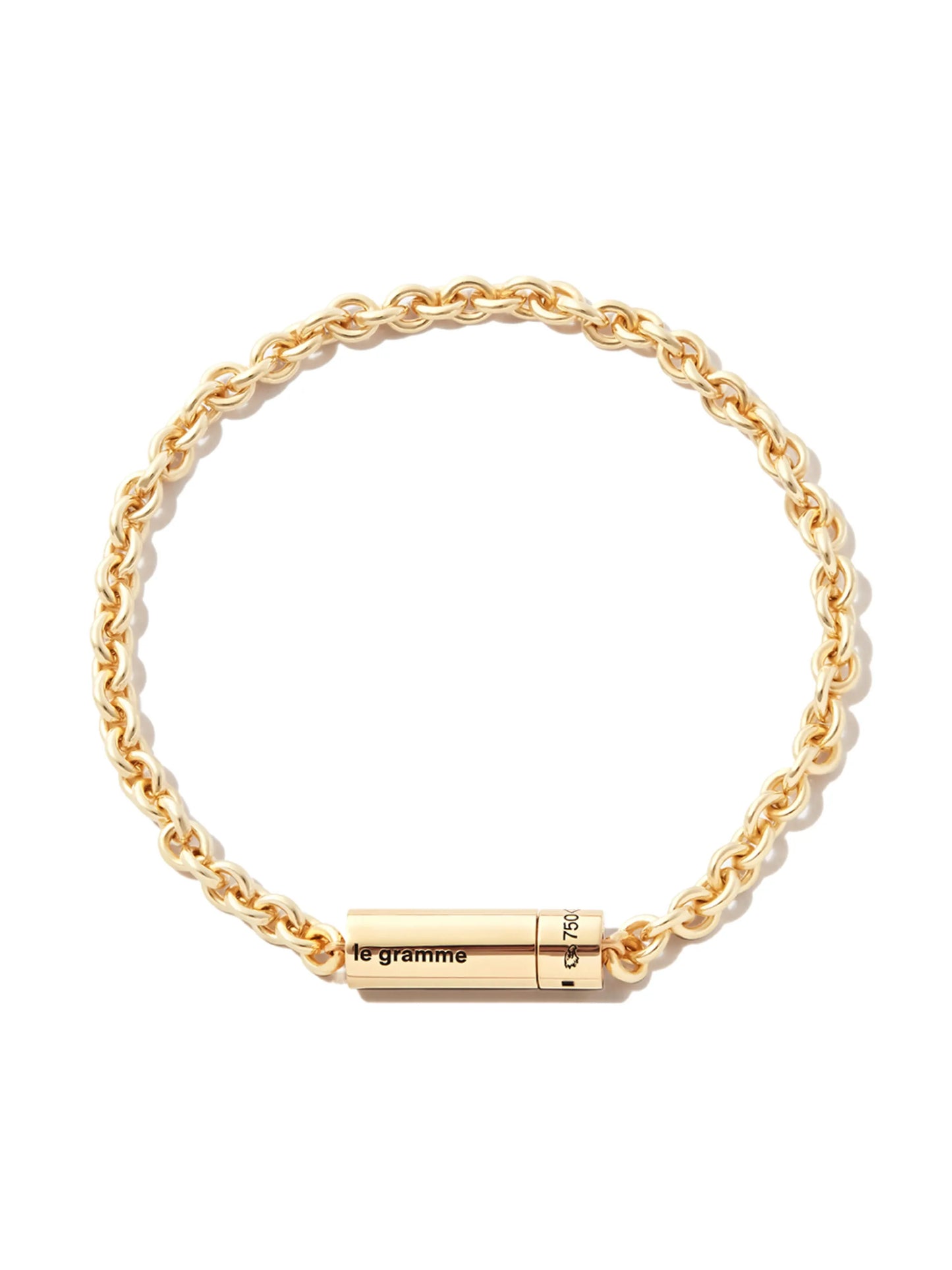 18kt yellow gold 15gr polished link bracelet