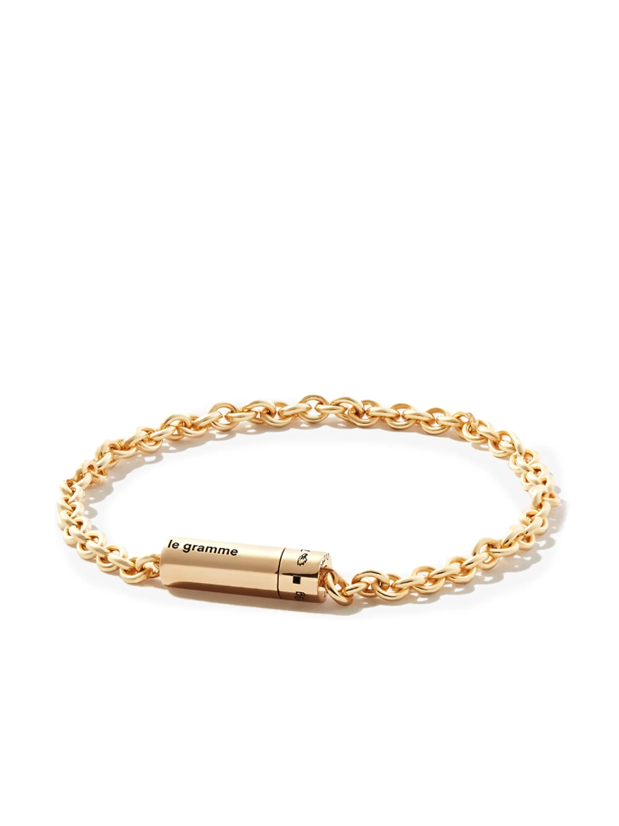 18kt yellow gold 15gr polished link bracelet