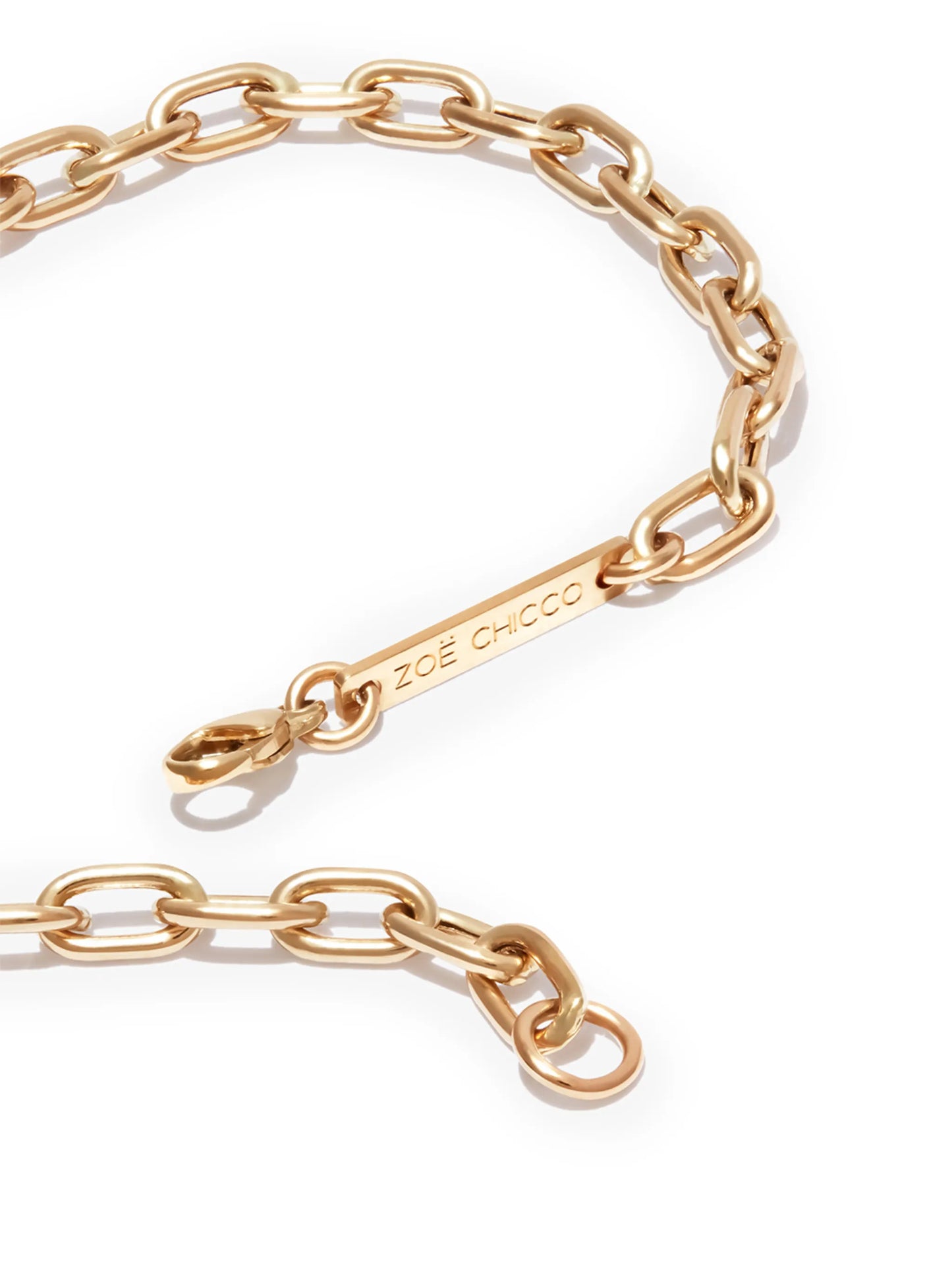 14kt yellow gold floating diamond oval chain bracelet