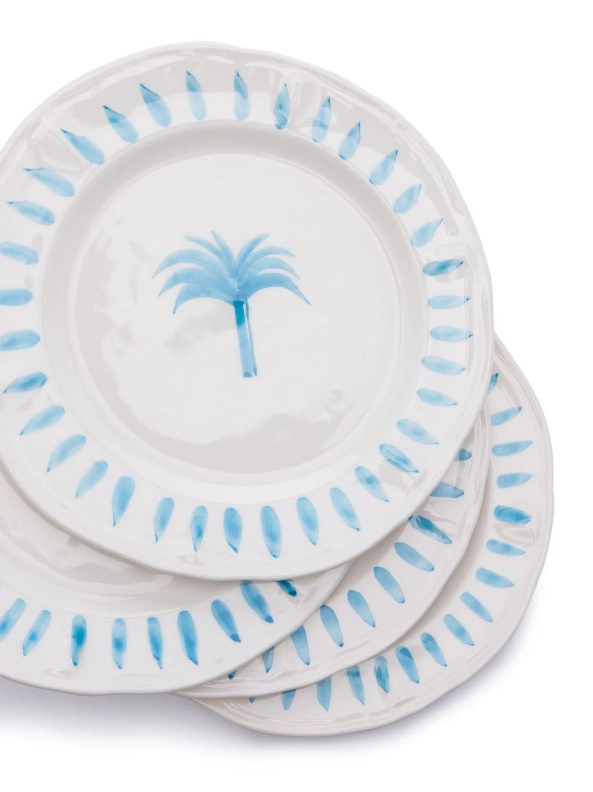 The Palms set of four ceramic plates
