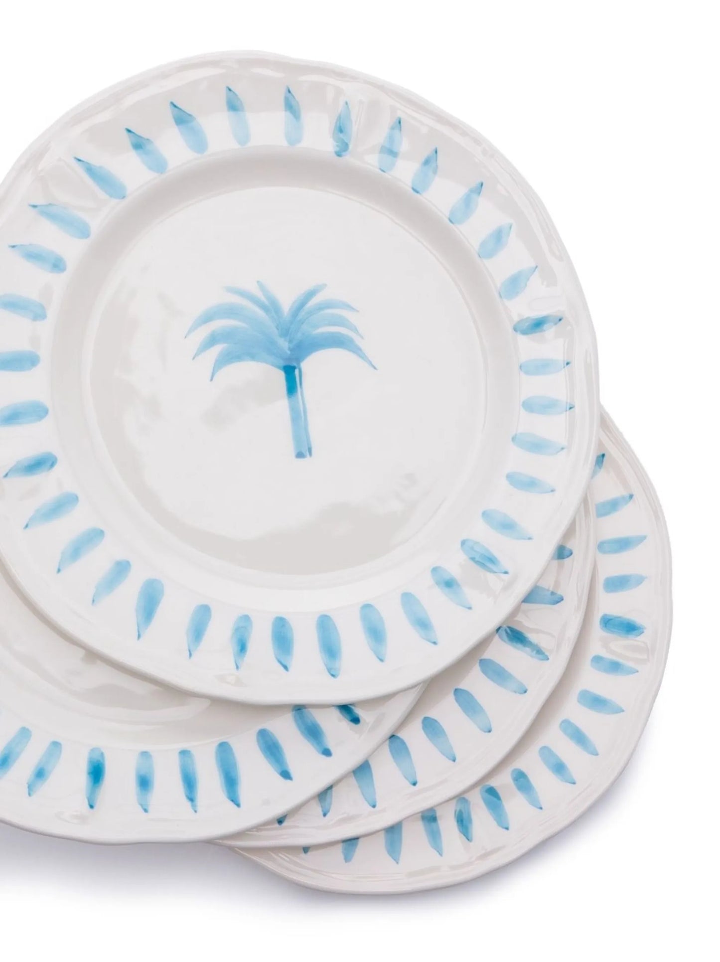 The Palms set of four ceramic plates