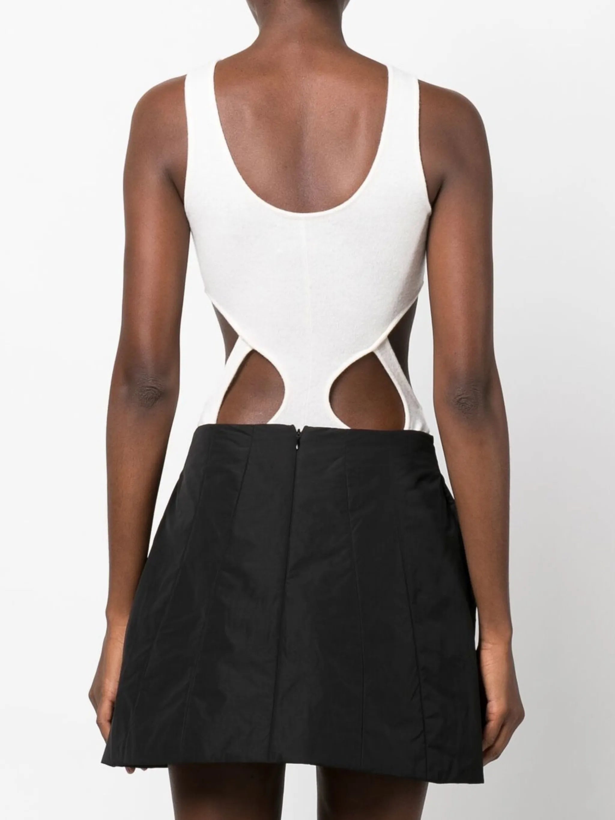 cut-out merino wool bodysuit