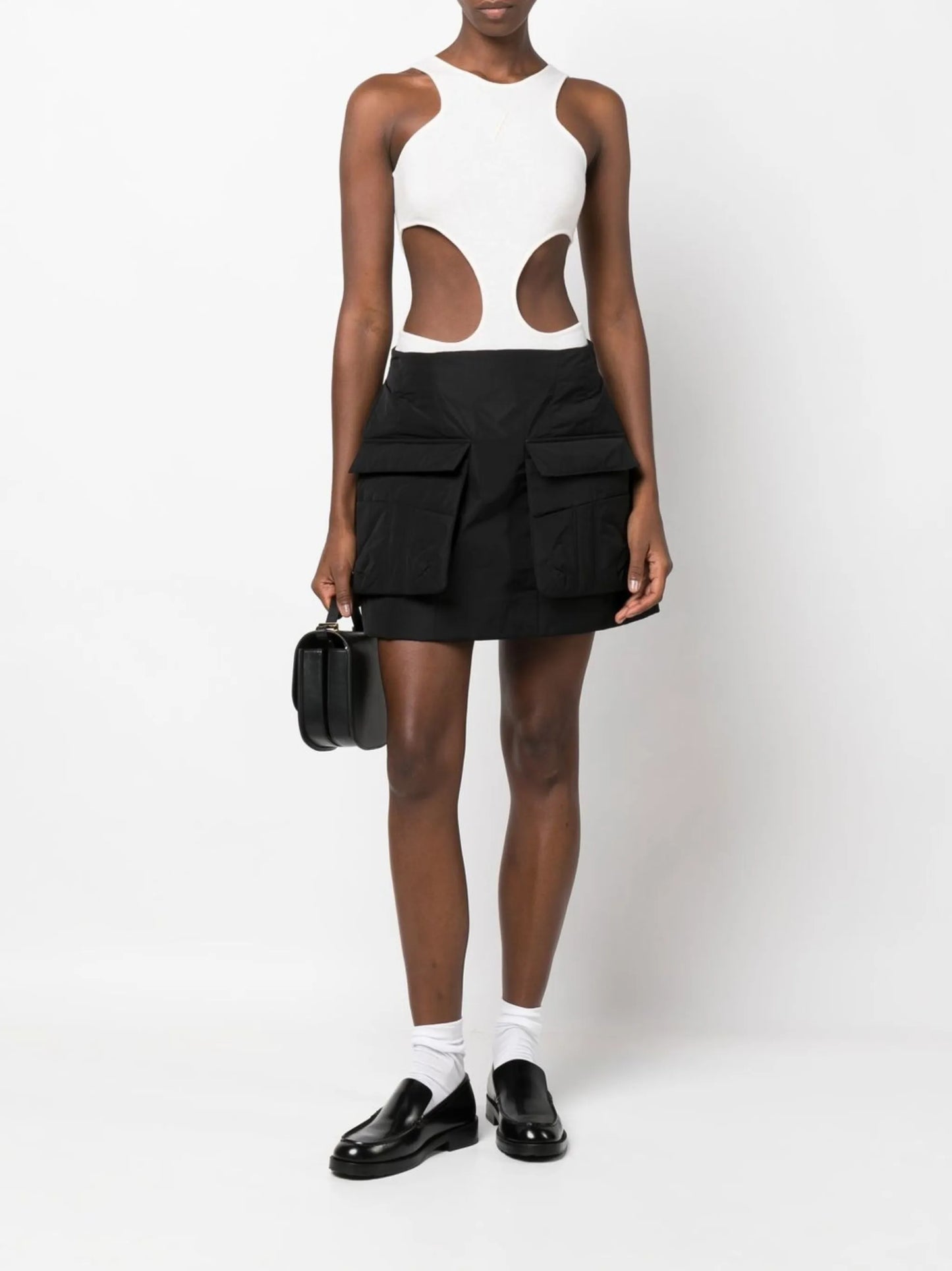 cut-out merino wool bodysuit