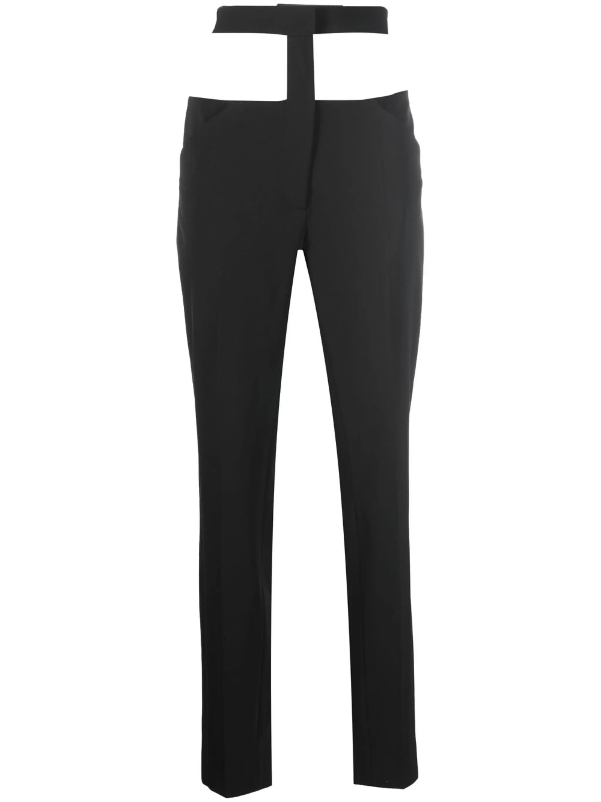 floating-waistband tailored trousers