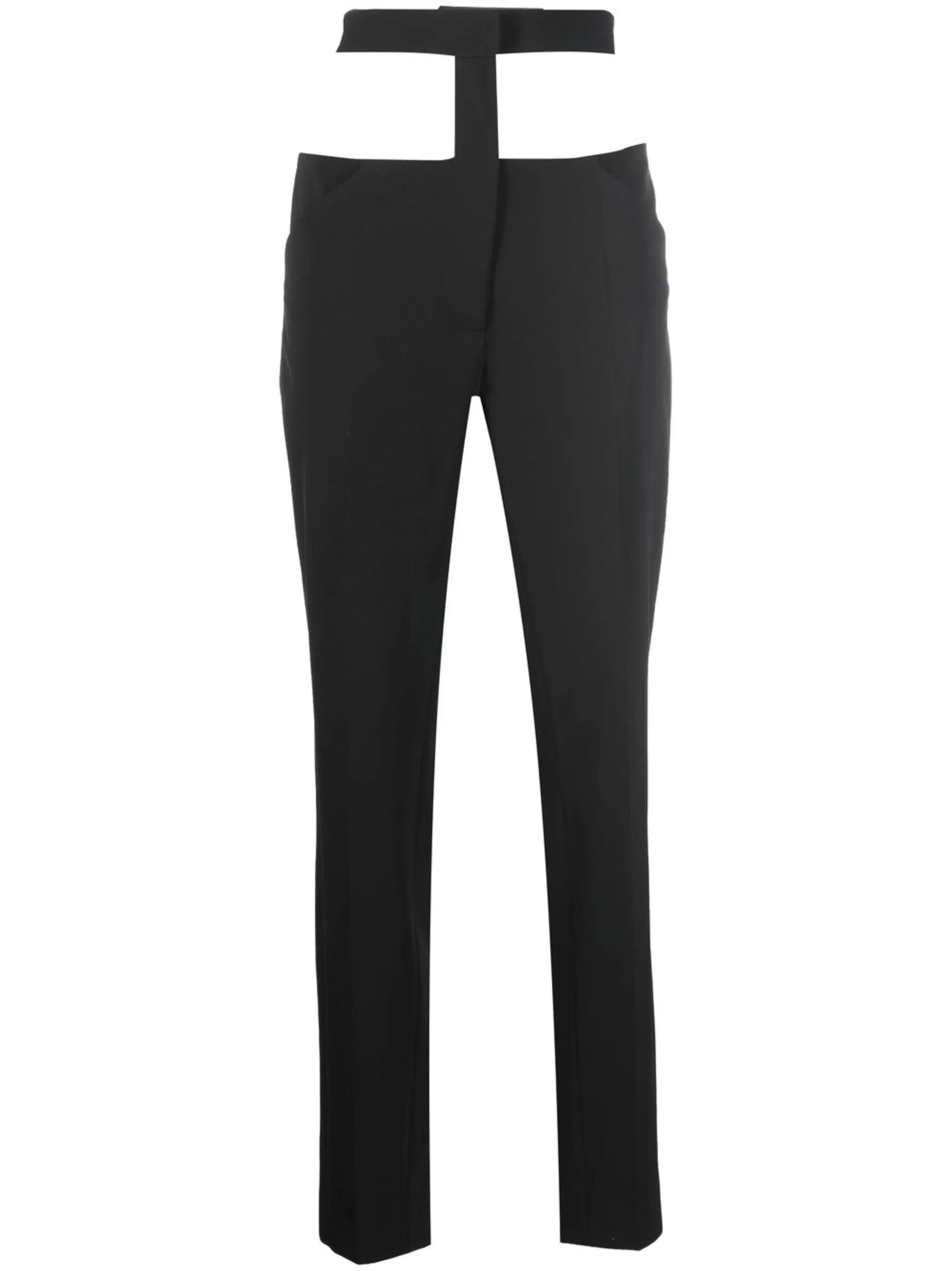 floating-waistband tailored trousers