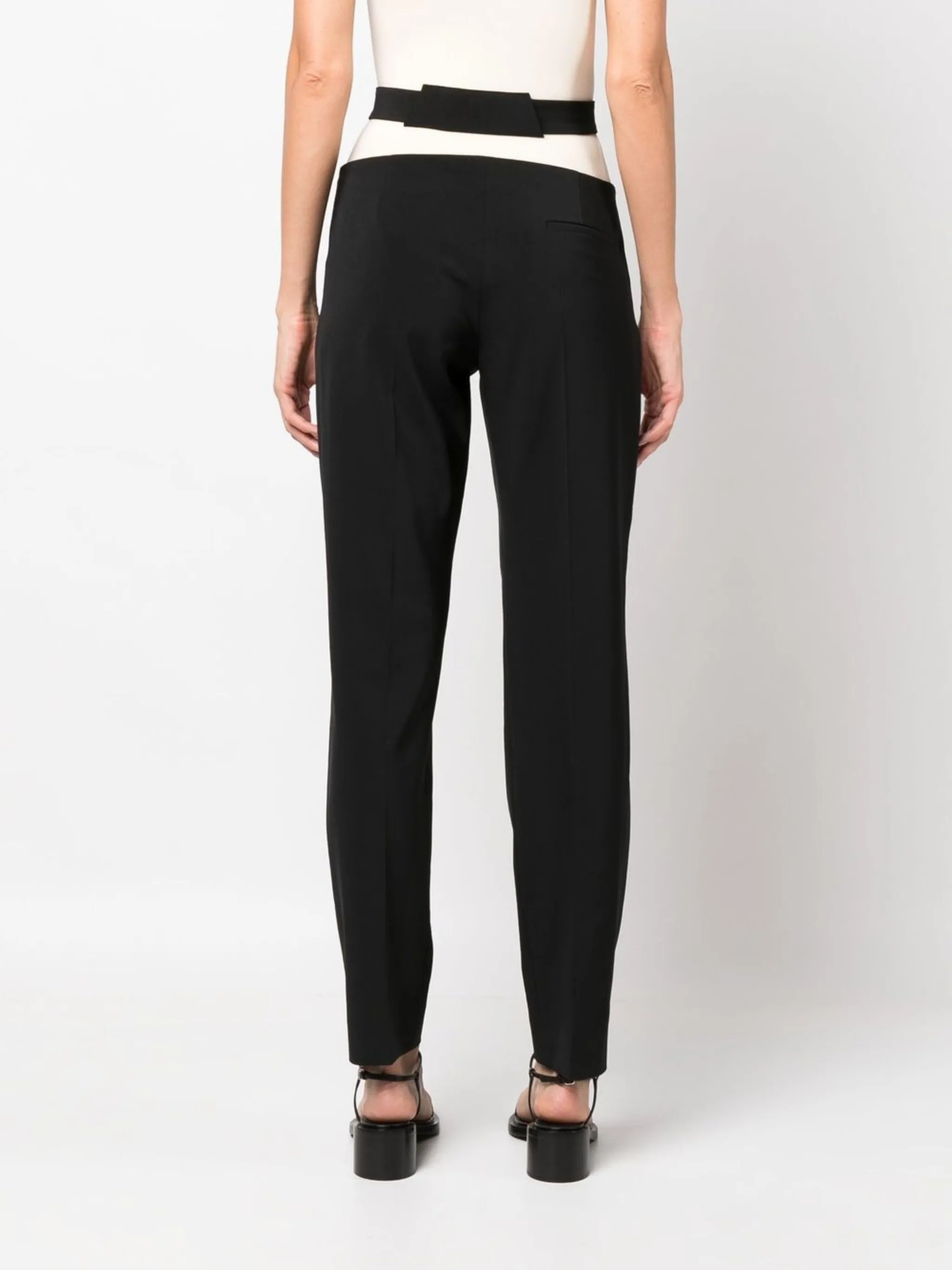 floating-waistband tailored trousers