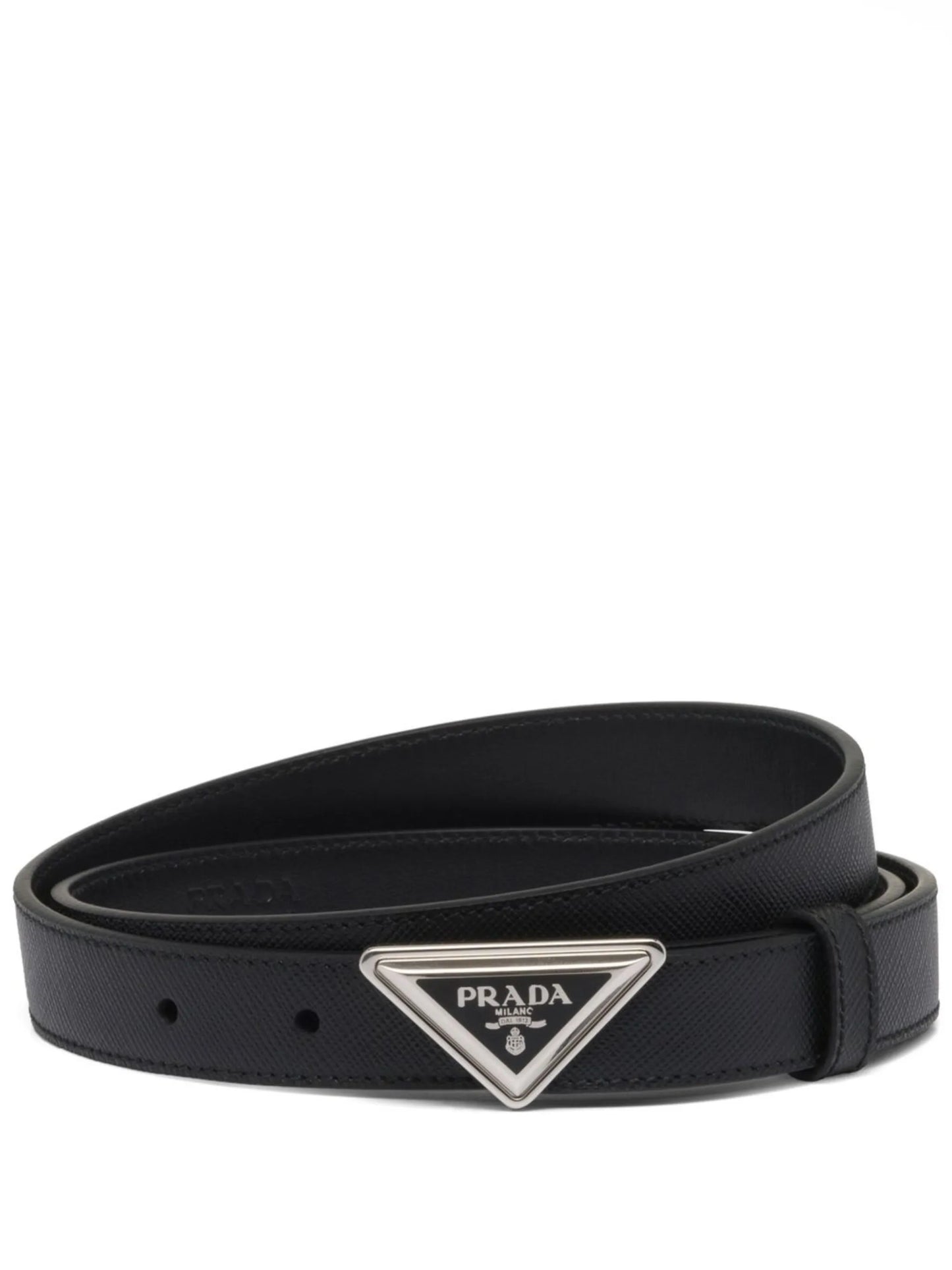 logo-buckle leather belt