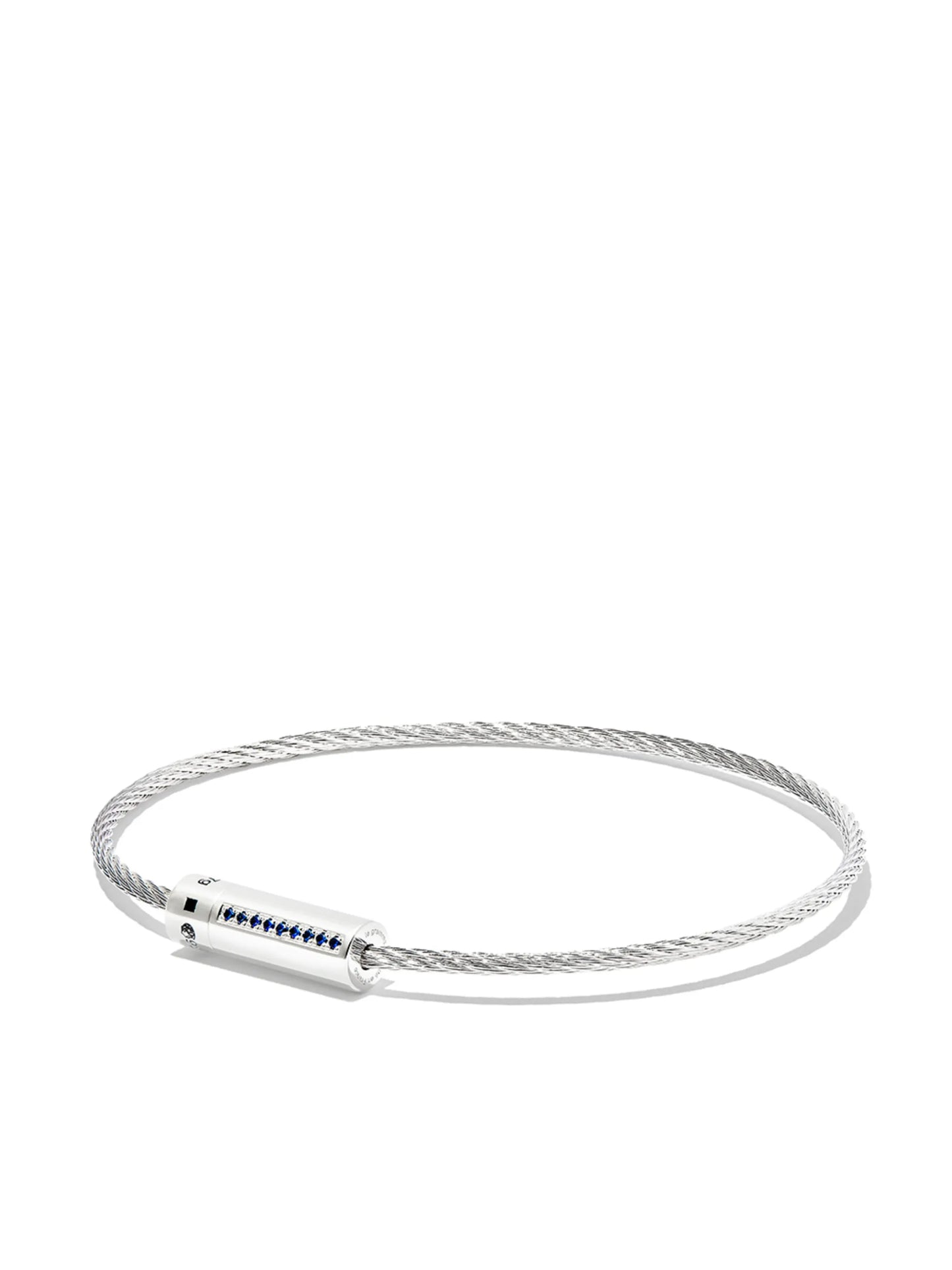 sterling silver Cable sapphire bracelet